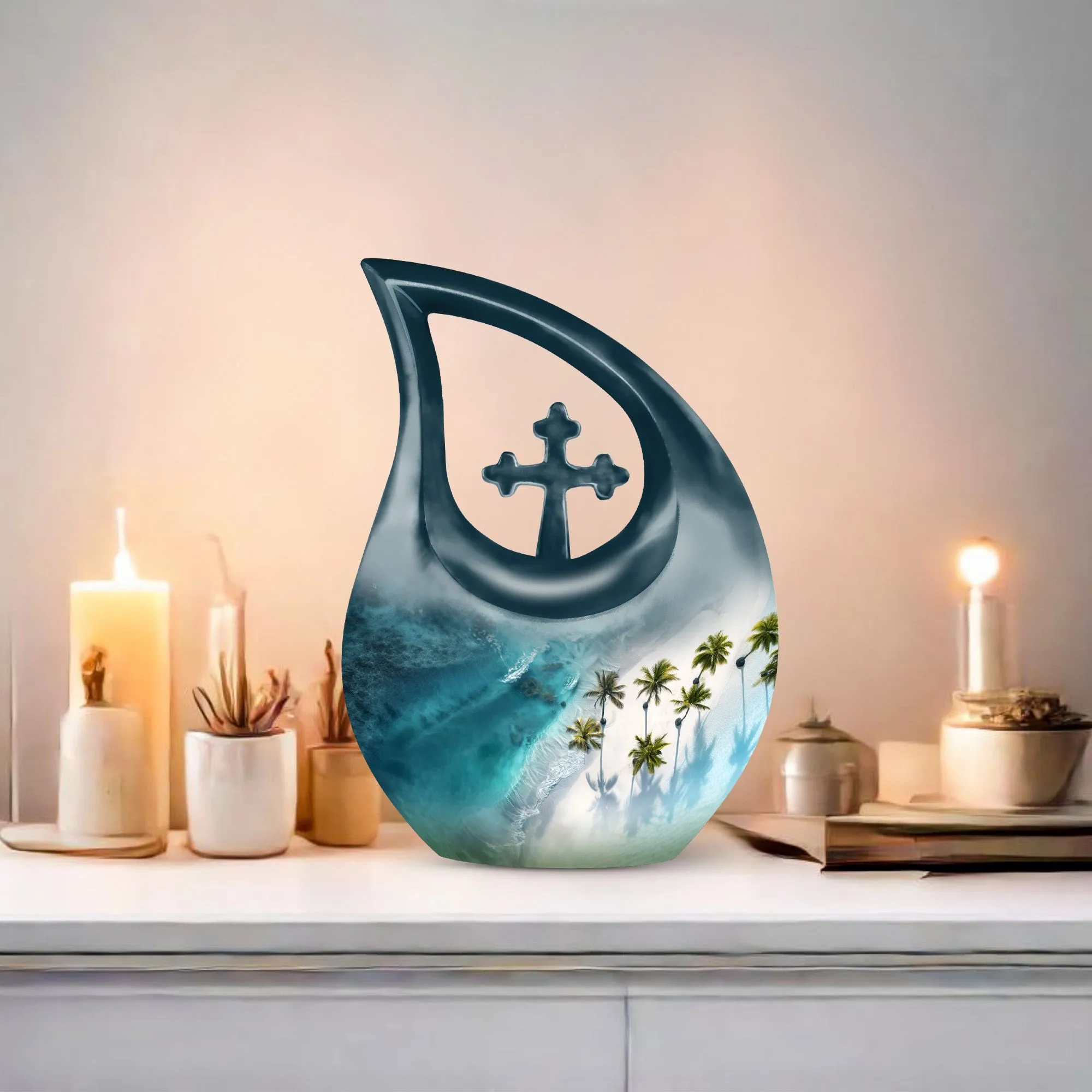 Beach Urn Memorial: Elegant Cremation Box for Lasting Remembrance
