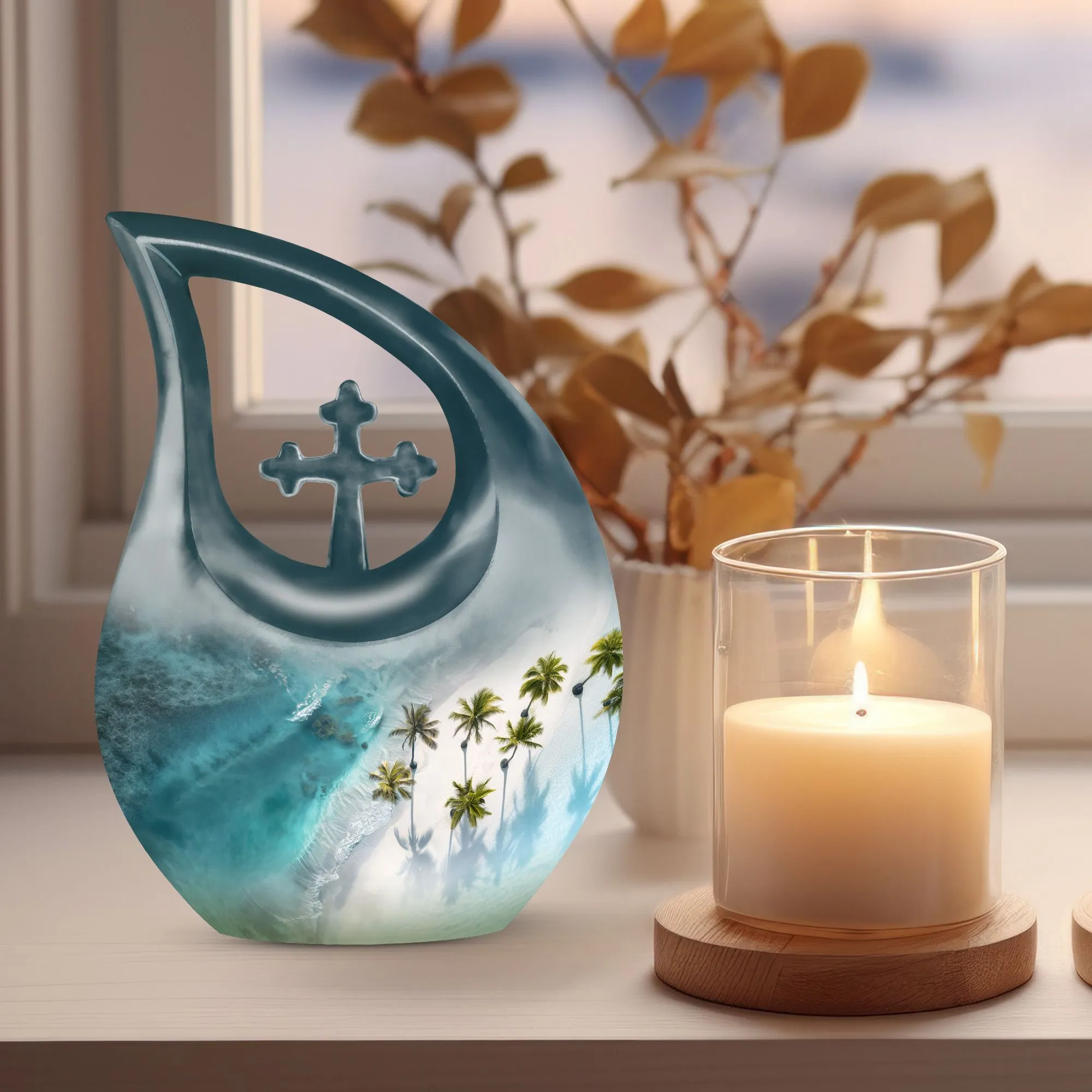 Beach Urn Memorial: Elegant Cremation Box for Lasting Remembrance