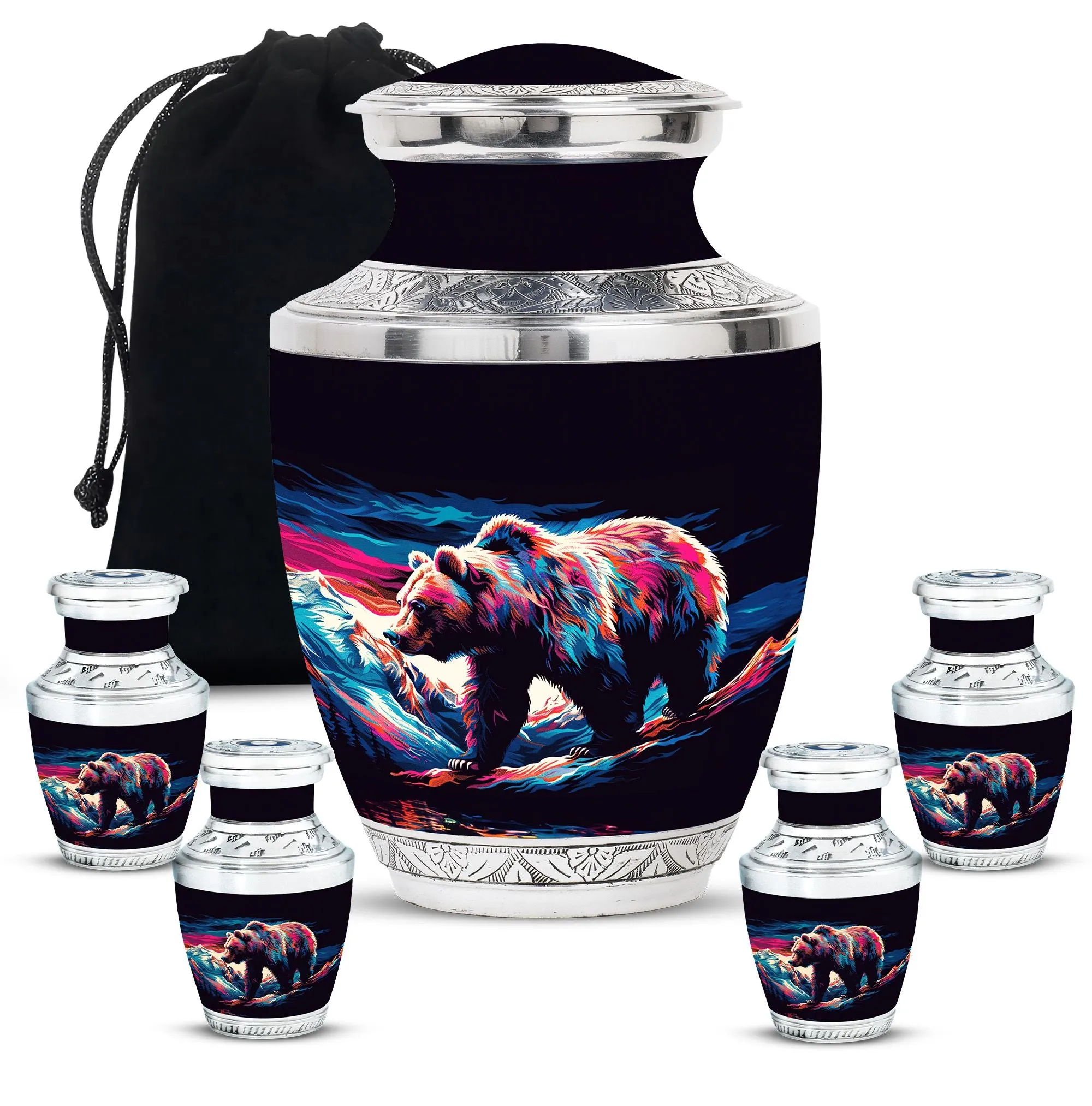Bear Cremation Mini Urns For Ashes Memorial & Funeral Urn