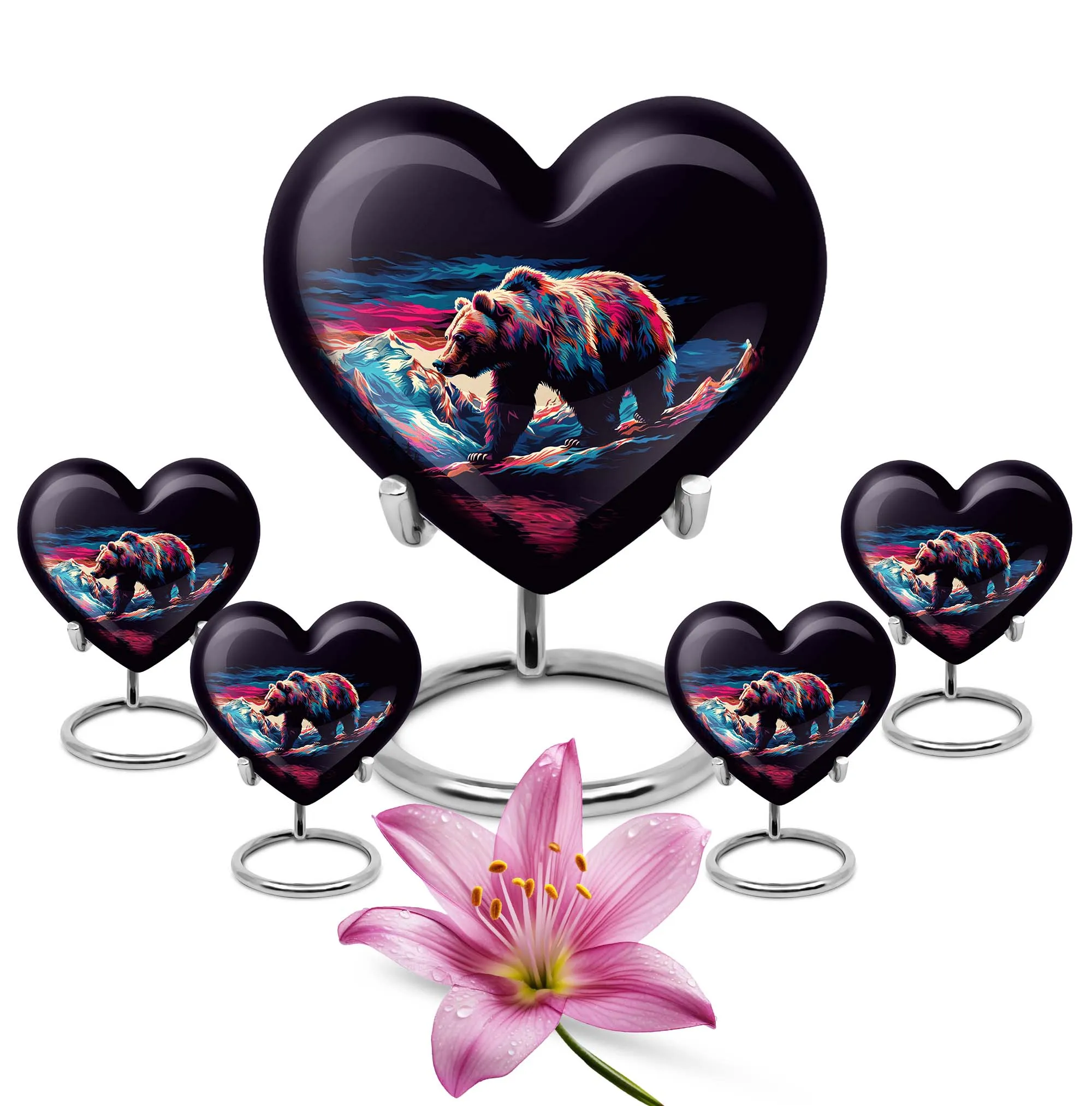 Bear Cremation Mini Urns For Ashes Memorial & Funeral Urn