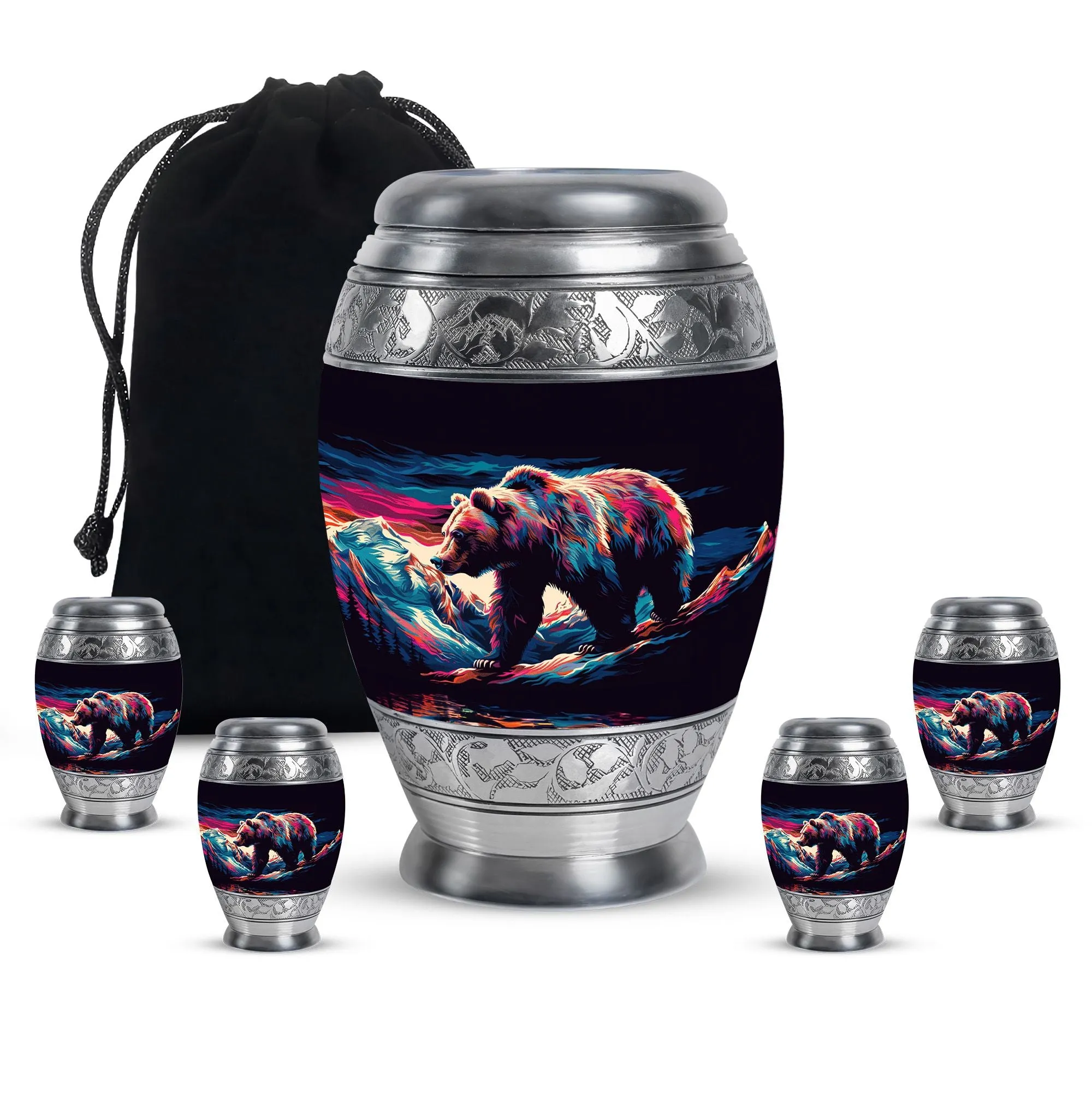 Bear Cremation Mini Urns For Ashes Memorial & Funeral Urn