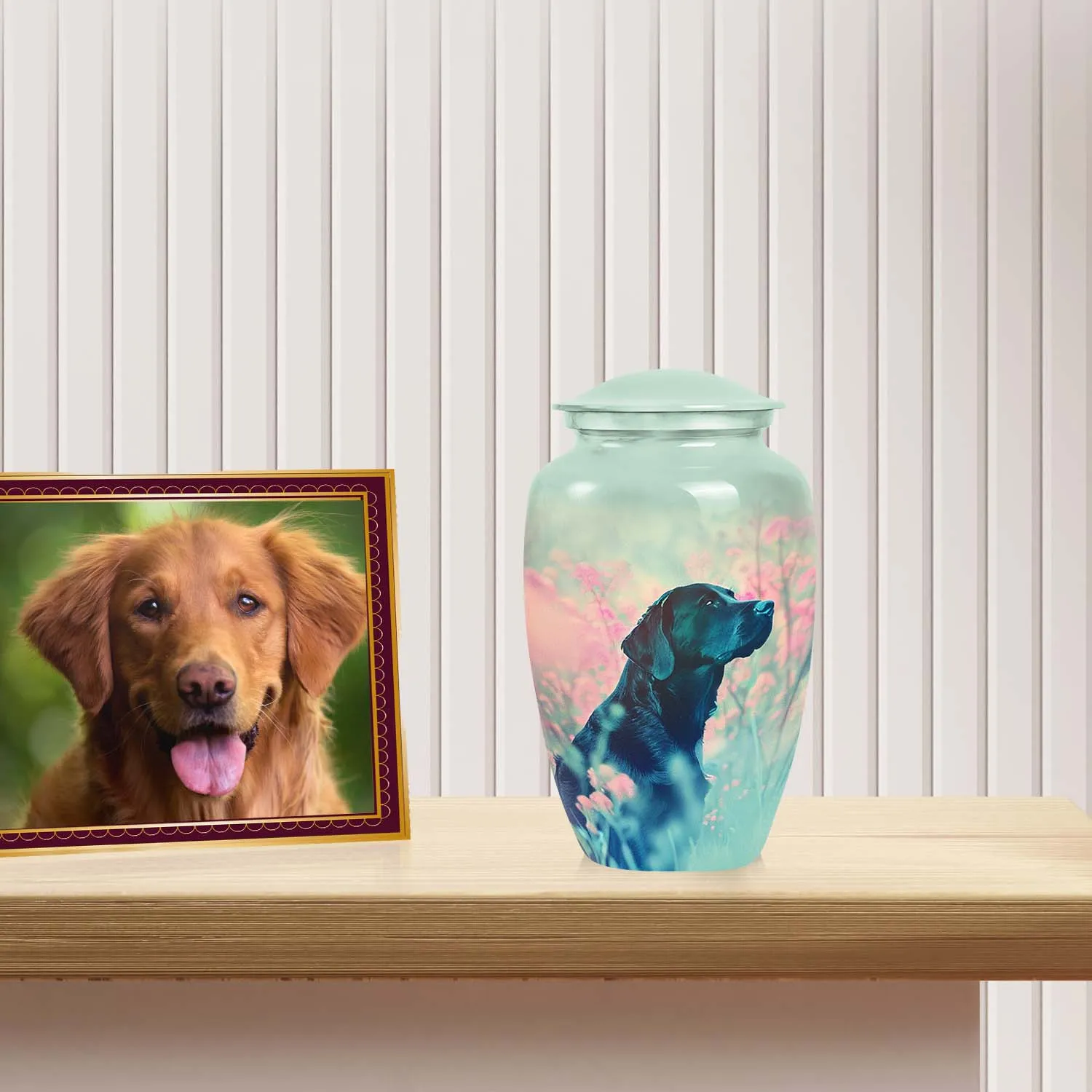 Beautiful Black Labrador Memorial Urn Pet Cremation Keepsake