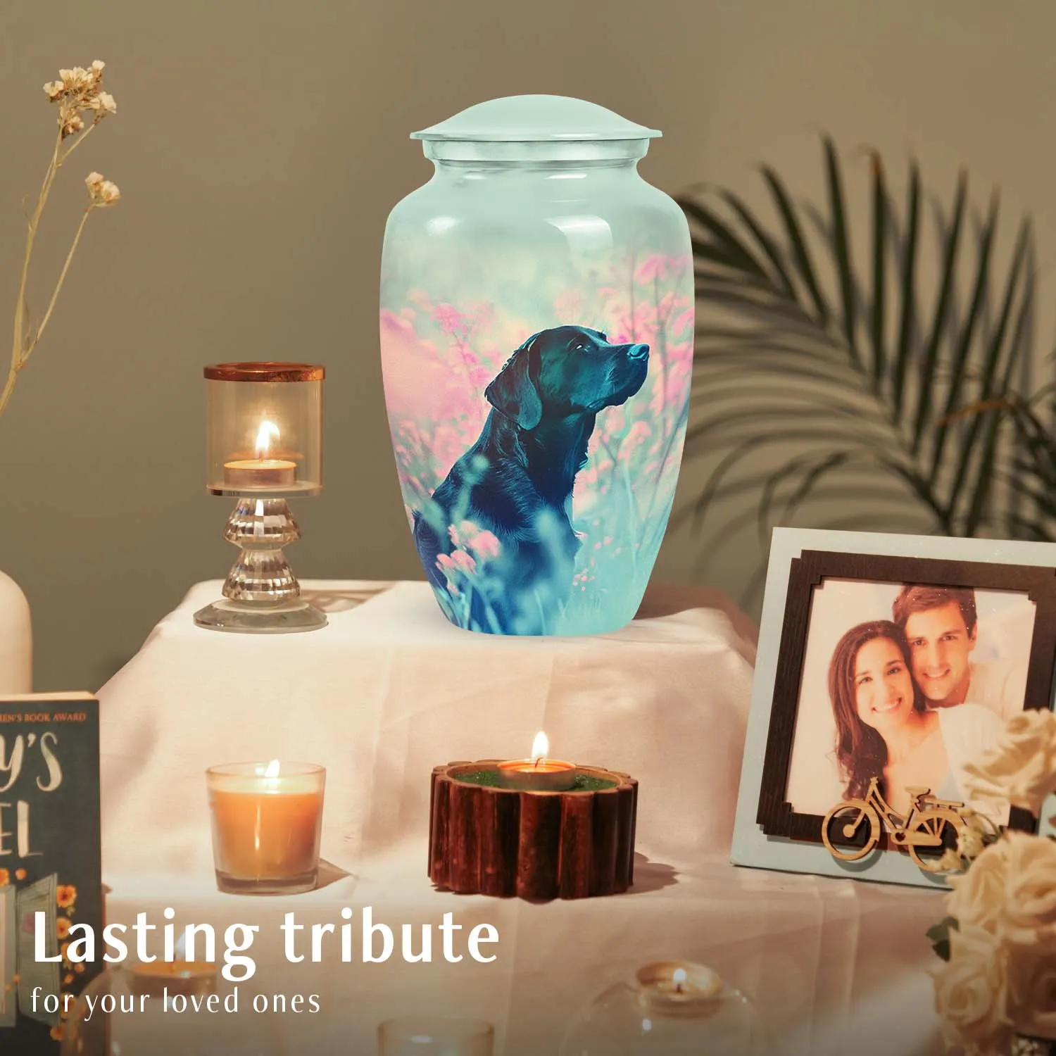 Beautiful Black Labrador Memorial Urn Pet Cremation Keepsake