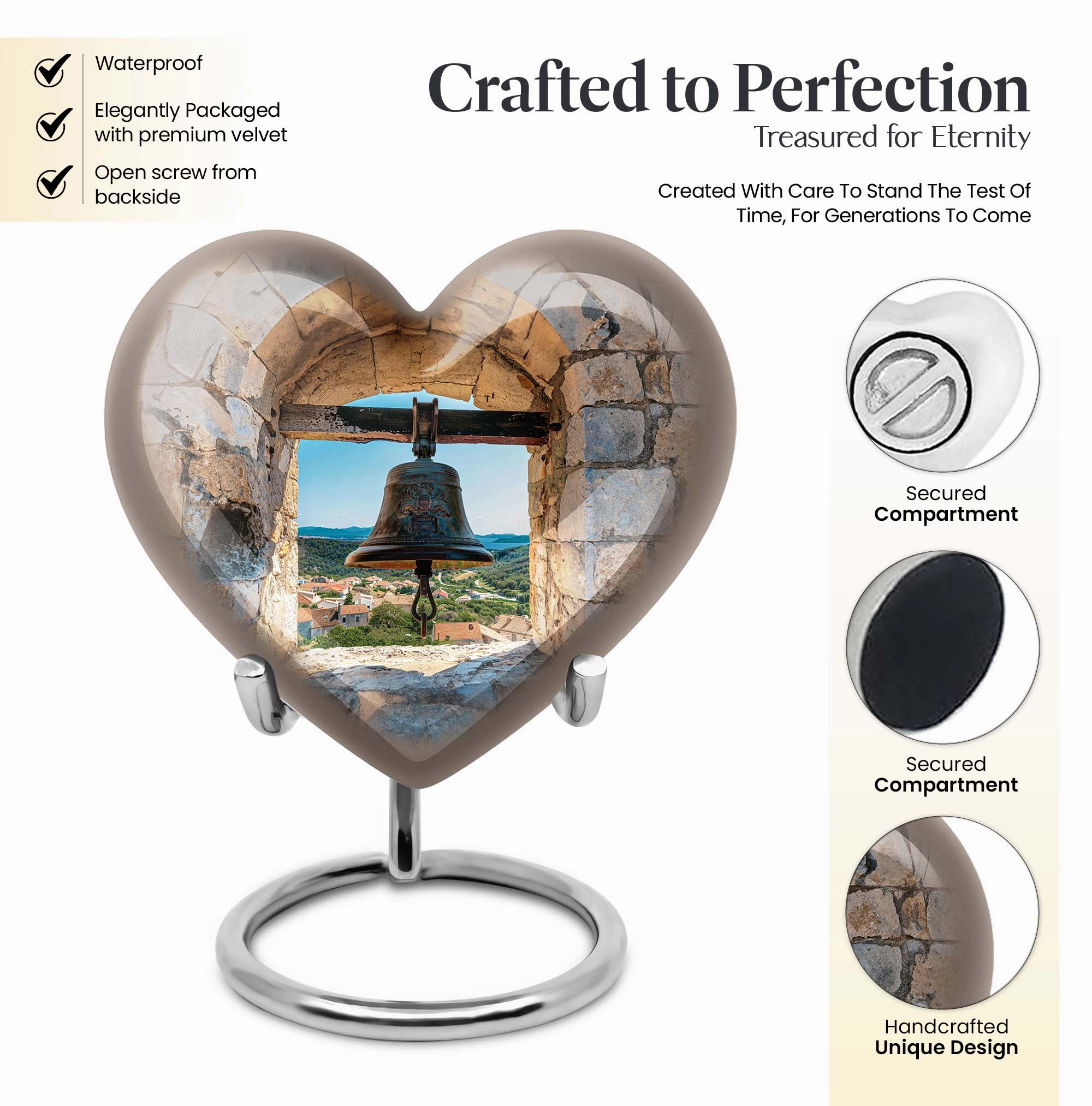 Bell Urn - Large Cremation Memorial for Cherished Memories