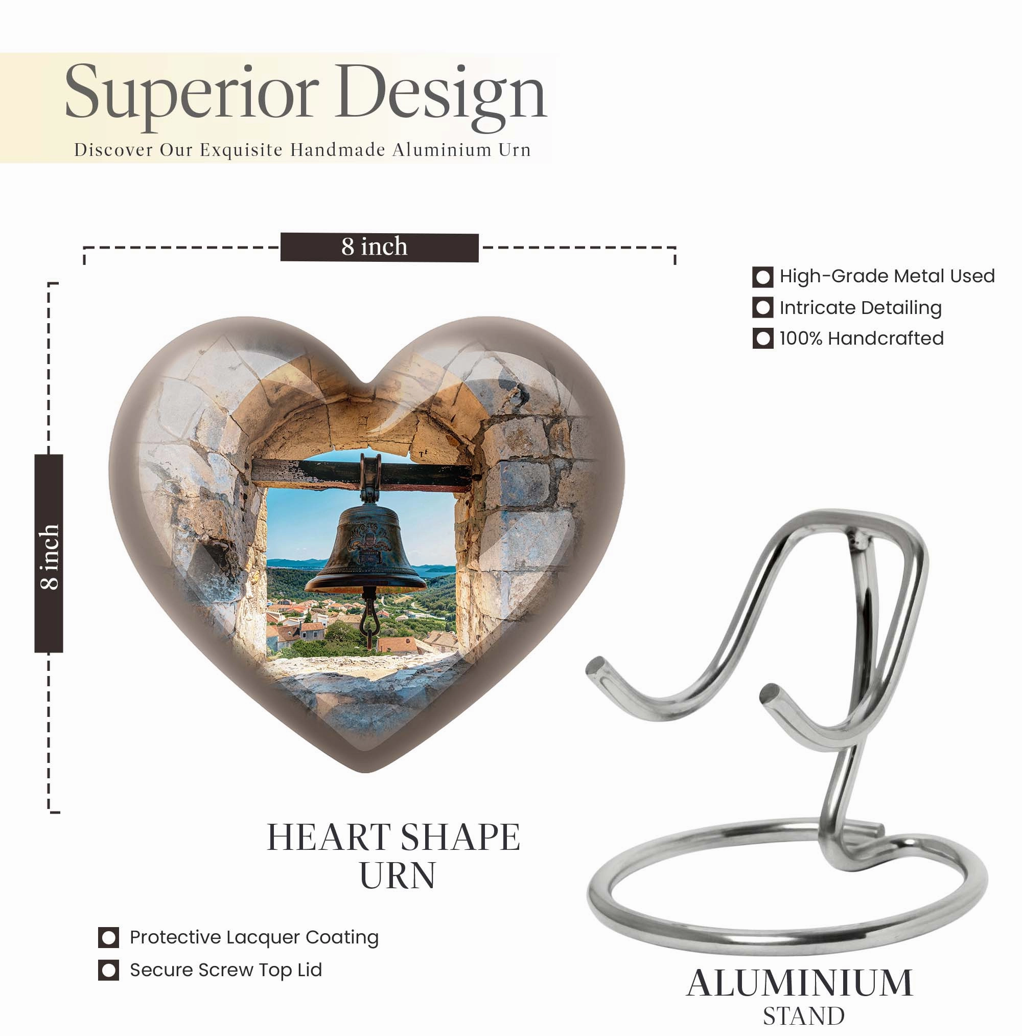 Bell Urn - Large Cremation Memorial for Cherished Memories