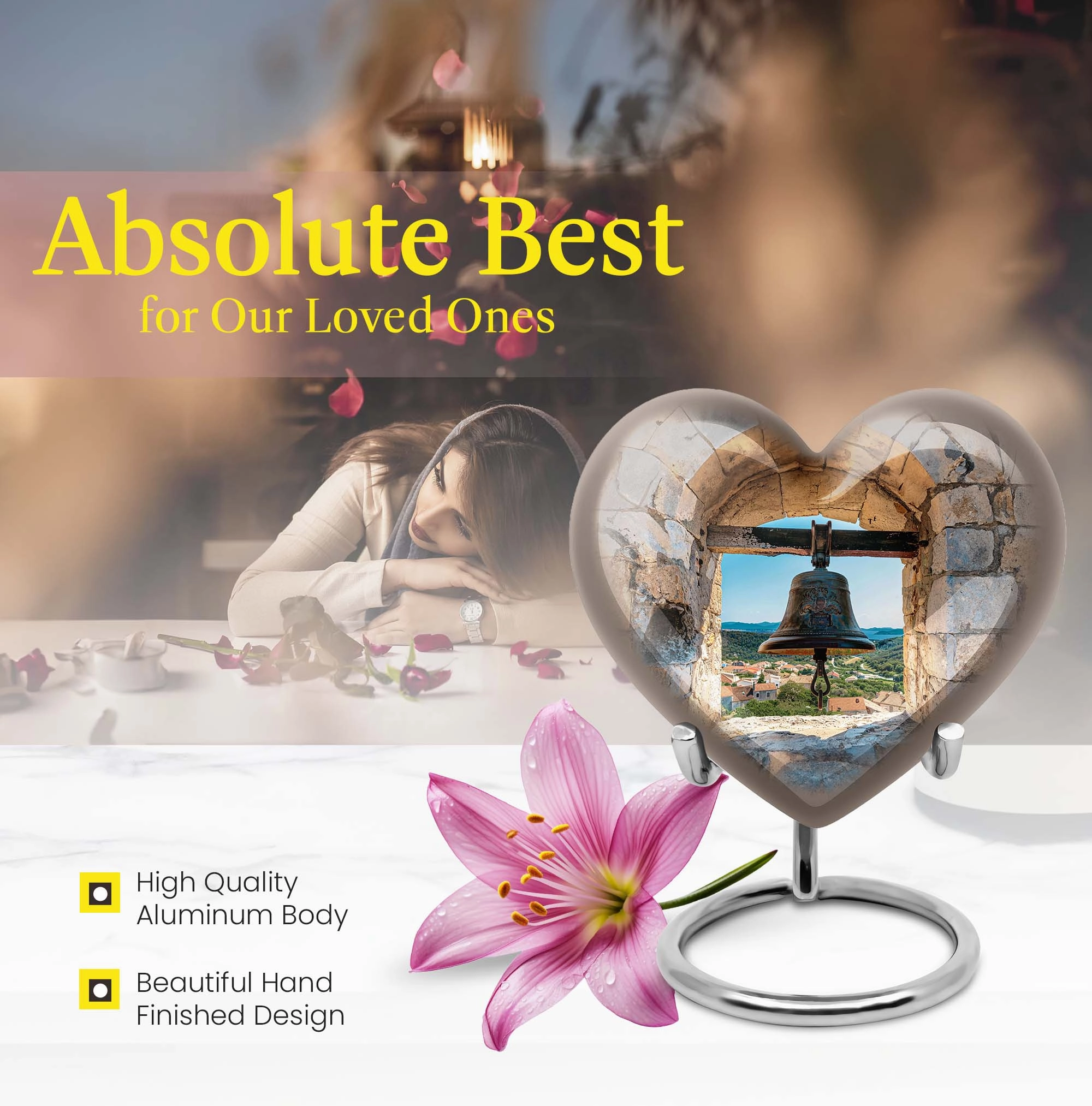 Bell Urn - Large Cremation Memorial for Cherished Memories