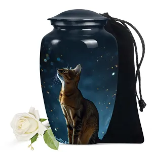 Bengal Cat Pet Cremation Urn for Ashes Handcrafted Memorial