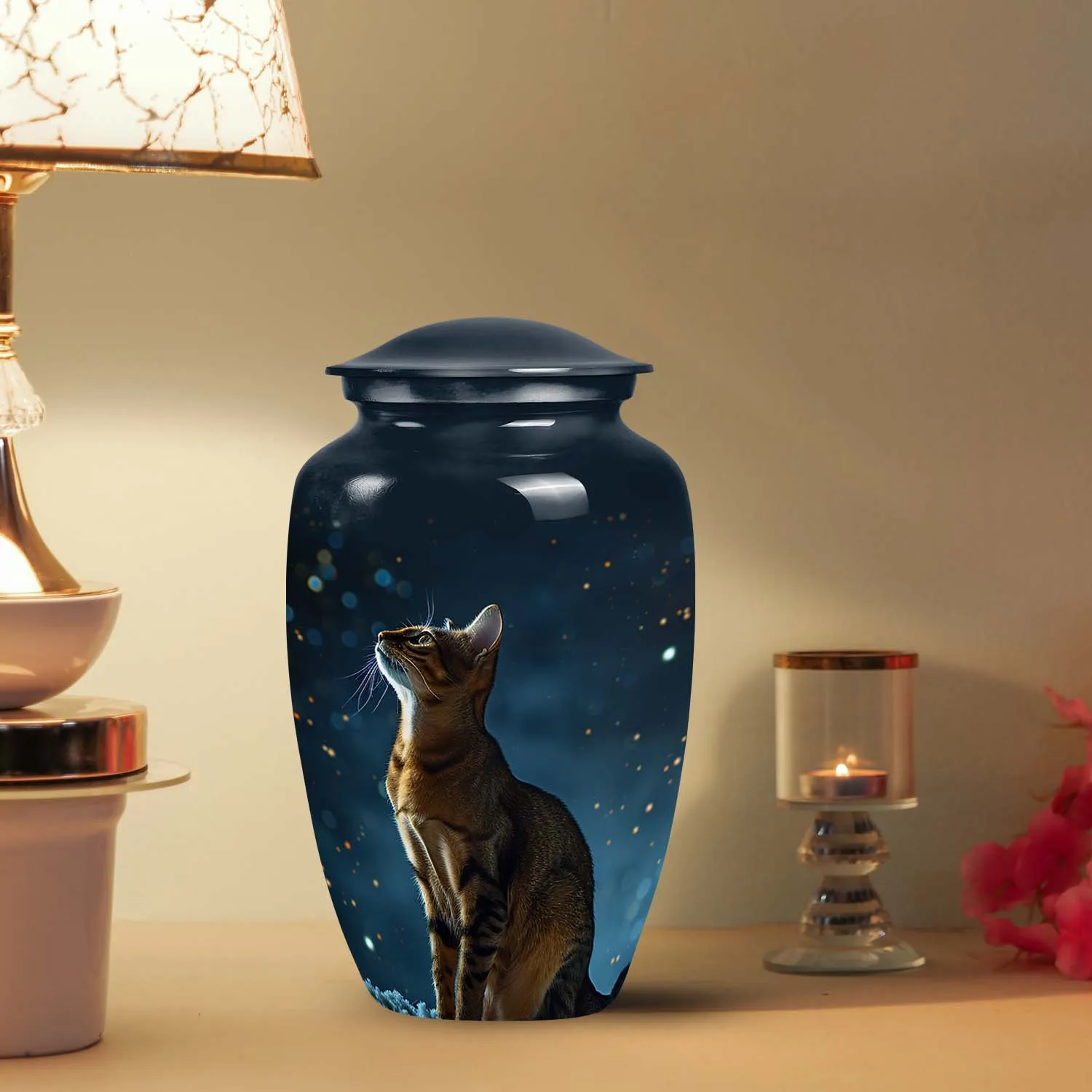 Bengal Cat Pet Cremation Urn for Ashes Handcrafted Memorial