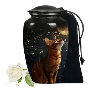 Bengal Cat Pet Cremation Urn for Ashes keepsake