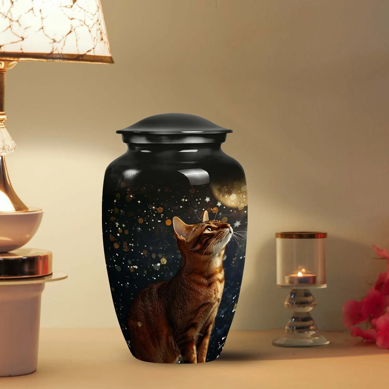 Bengal Cat Pet Cremation Urn for Ashes keepsake