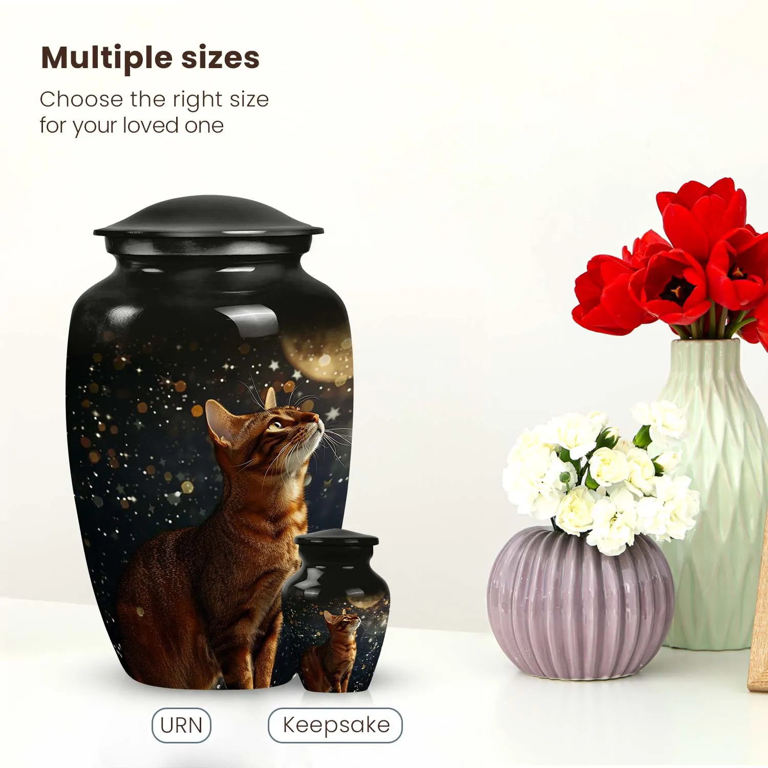 Bengal Cat Pet Cremation Urn for Ashes keepsake