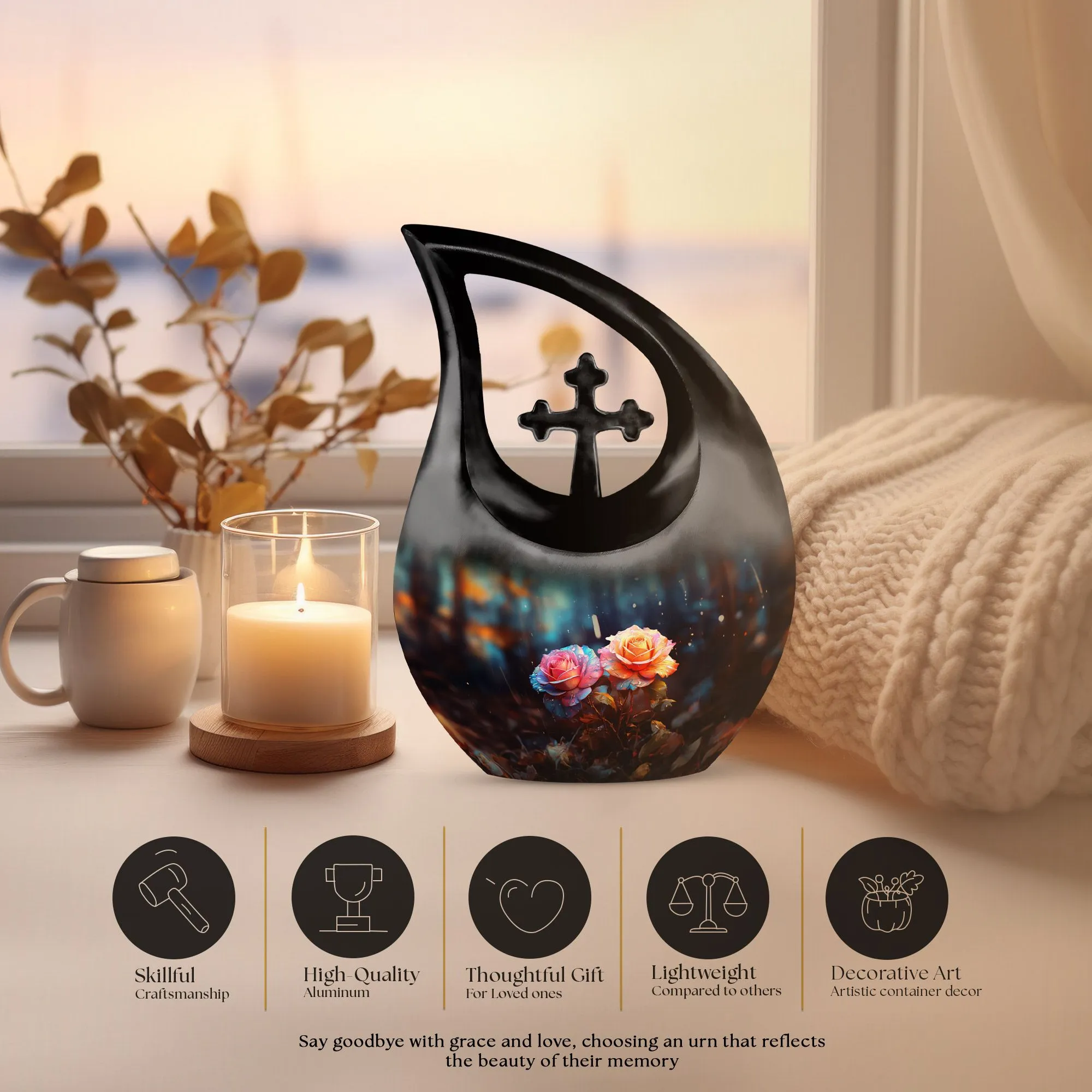 Bespoke Rose Legacy Eternal Embrace Rose Urn - A Touch