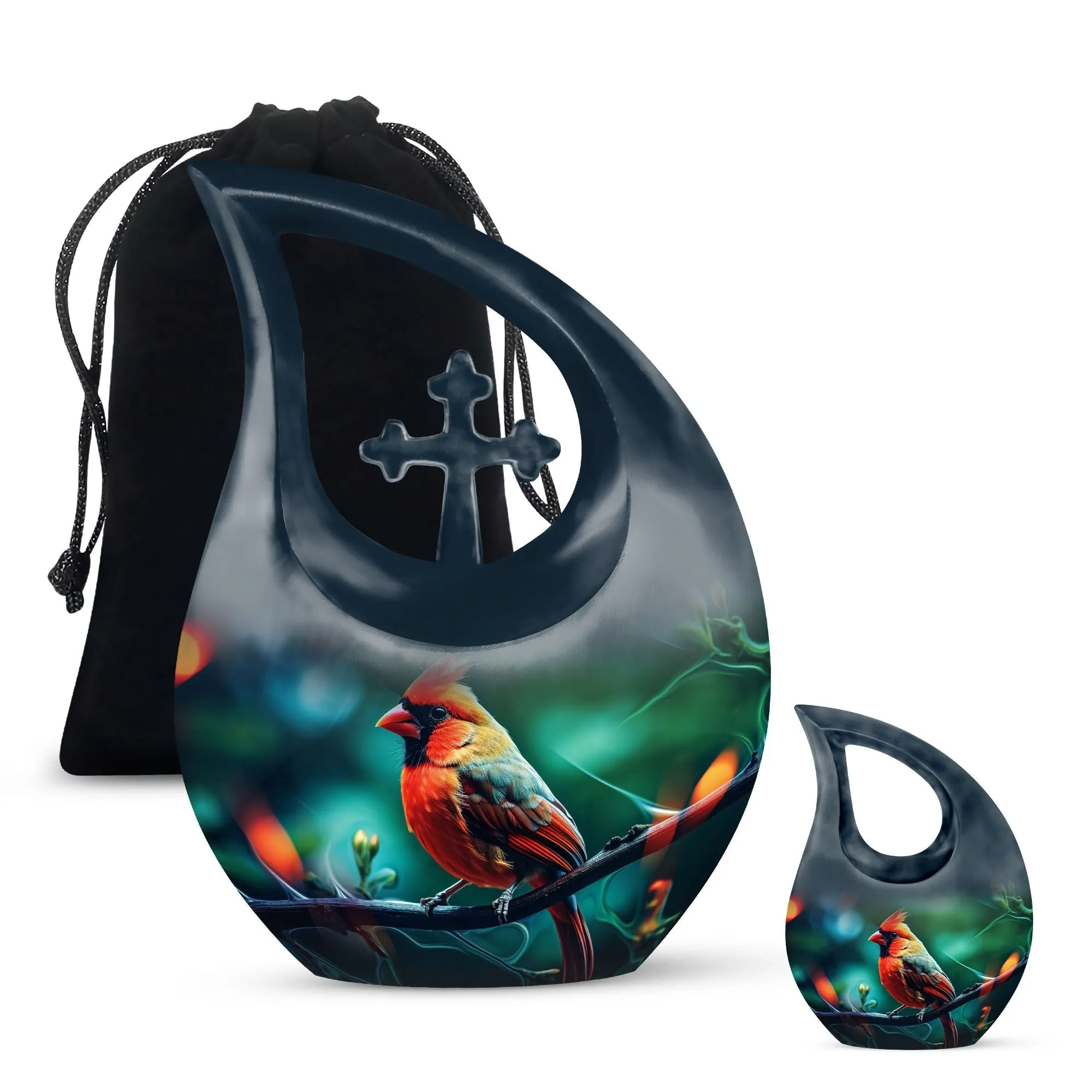 Bird Urn: 10 Inch Aluminium Memorial Cremation Urn For Ashes