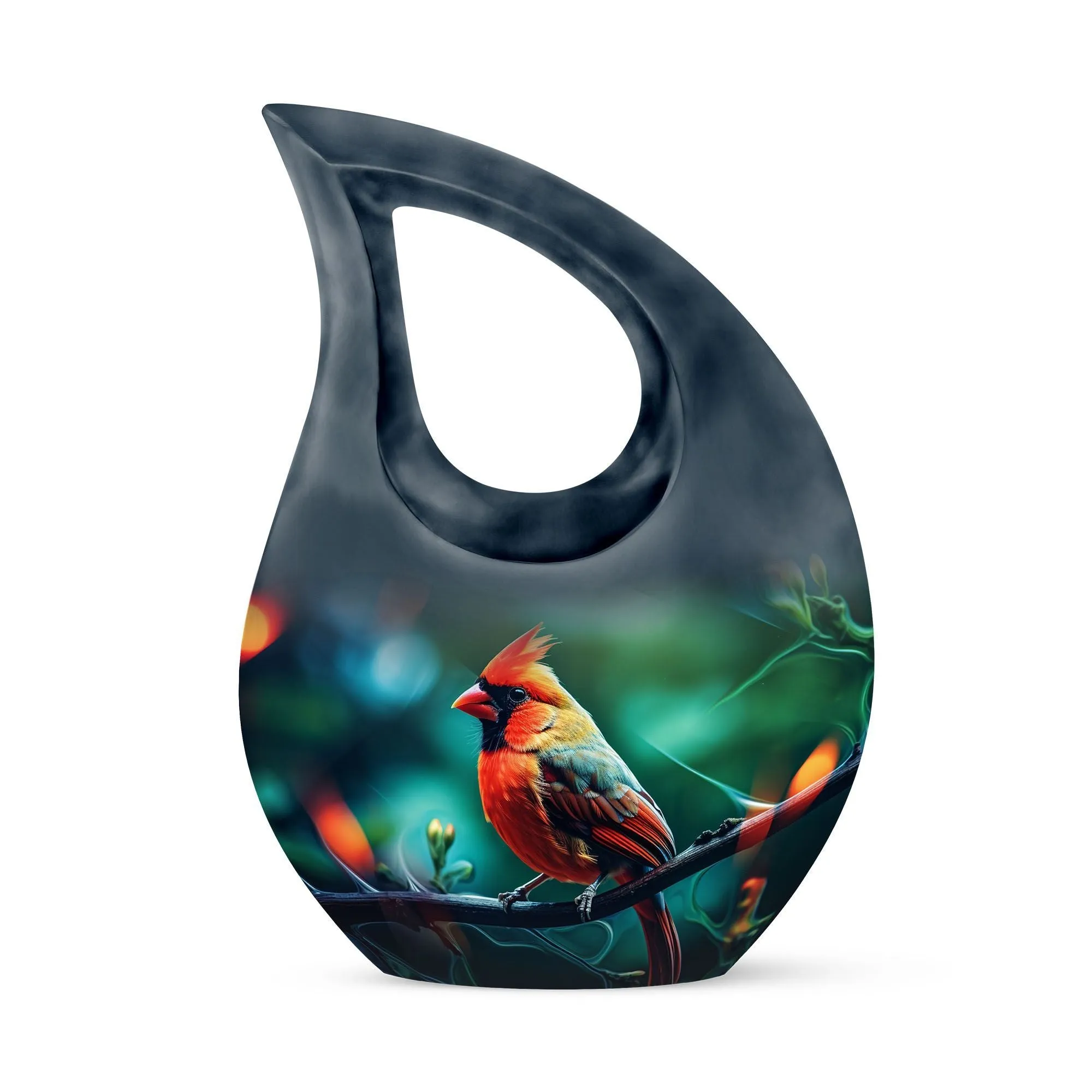 Bird Urn: 10 Inch Aluminium Memorial Cremation Urn For Ashes