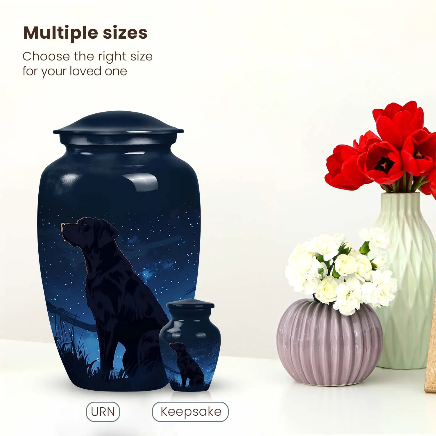 Black Labrador Starry Night Pet Memorial Keepsake