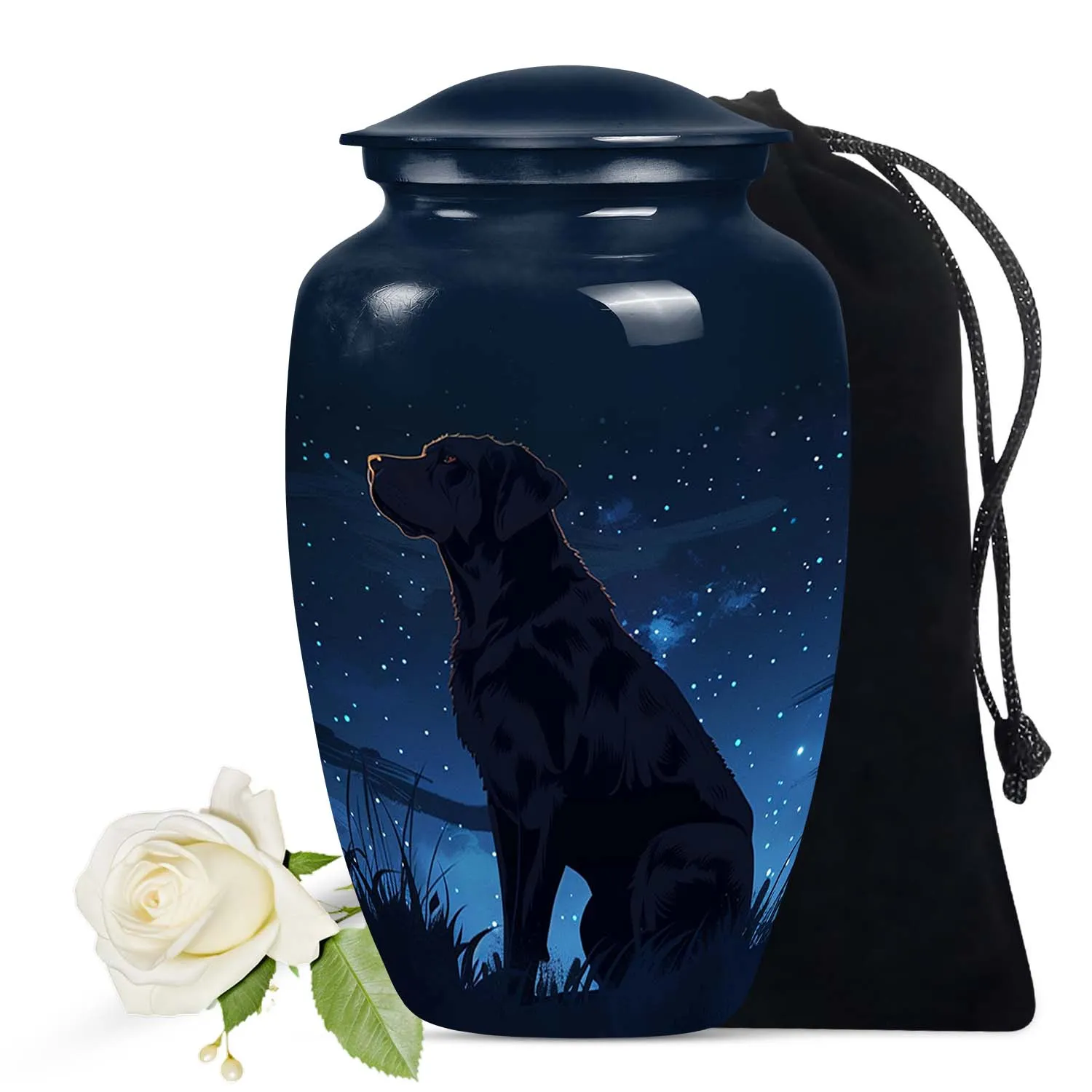 Black Labrador Starry Night Pet Memorial Keepsake