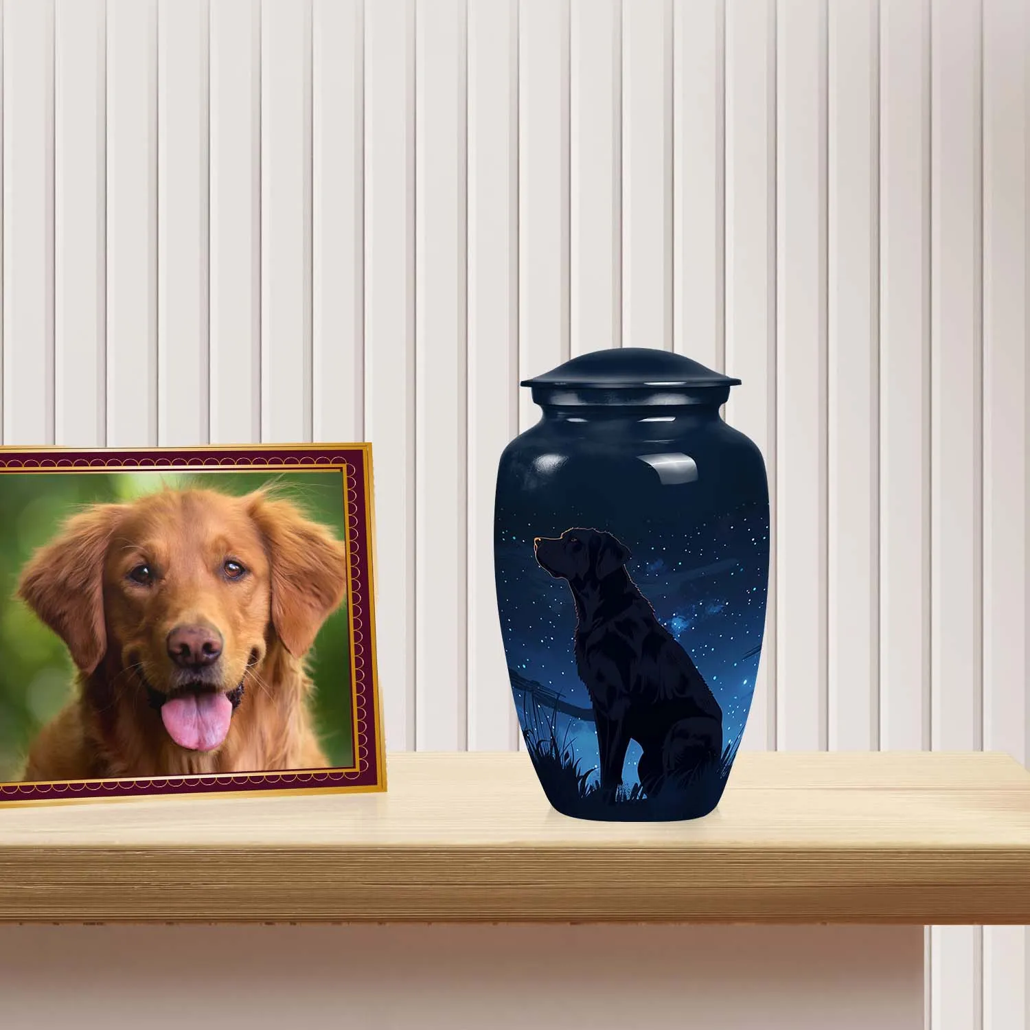 Black Labrador Starry Night Pet Memorial Keepsake