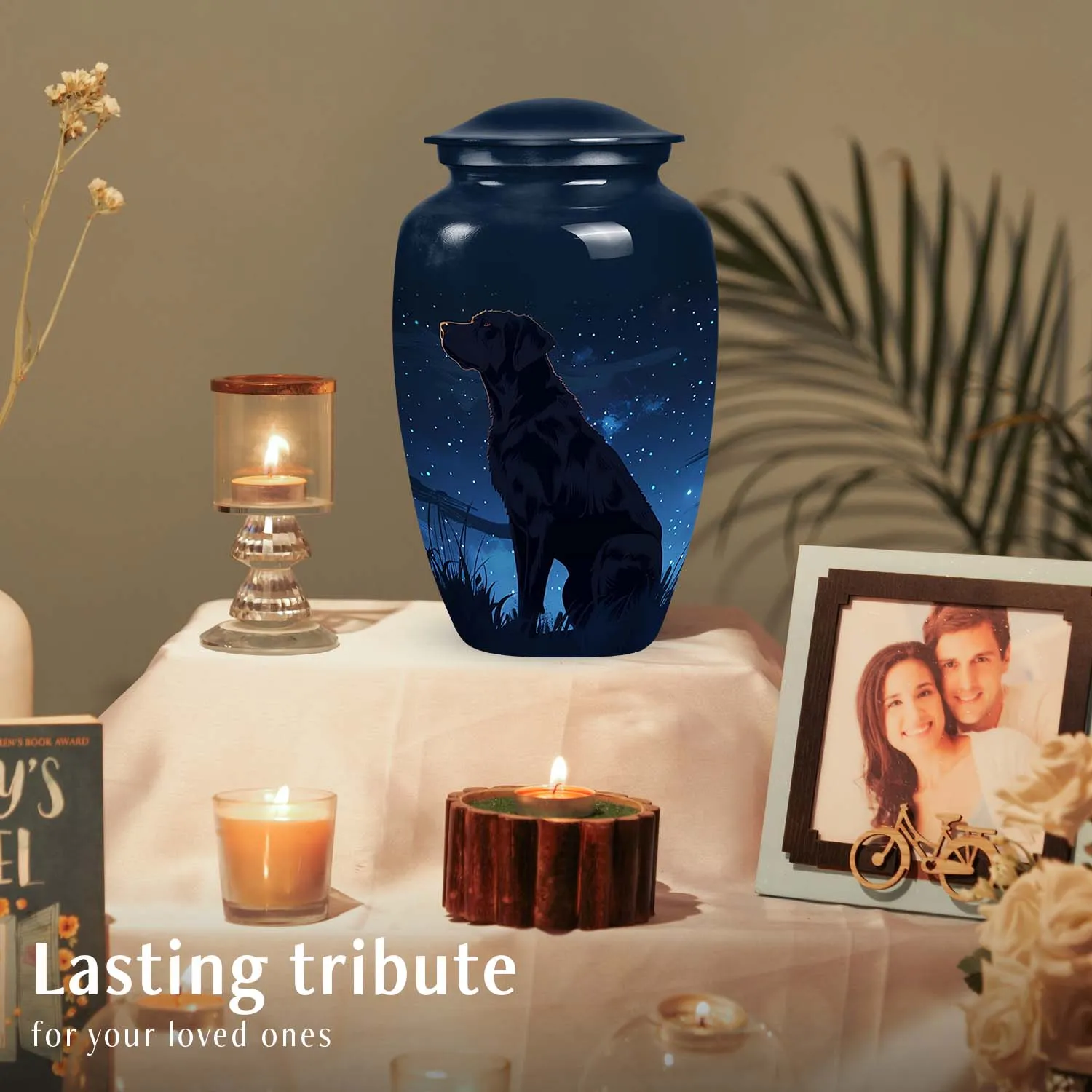 Black Labrador Starry Night Pet Memorial Keepsake