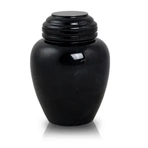 Black Marble Cremation Urn in Extra Small