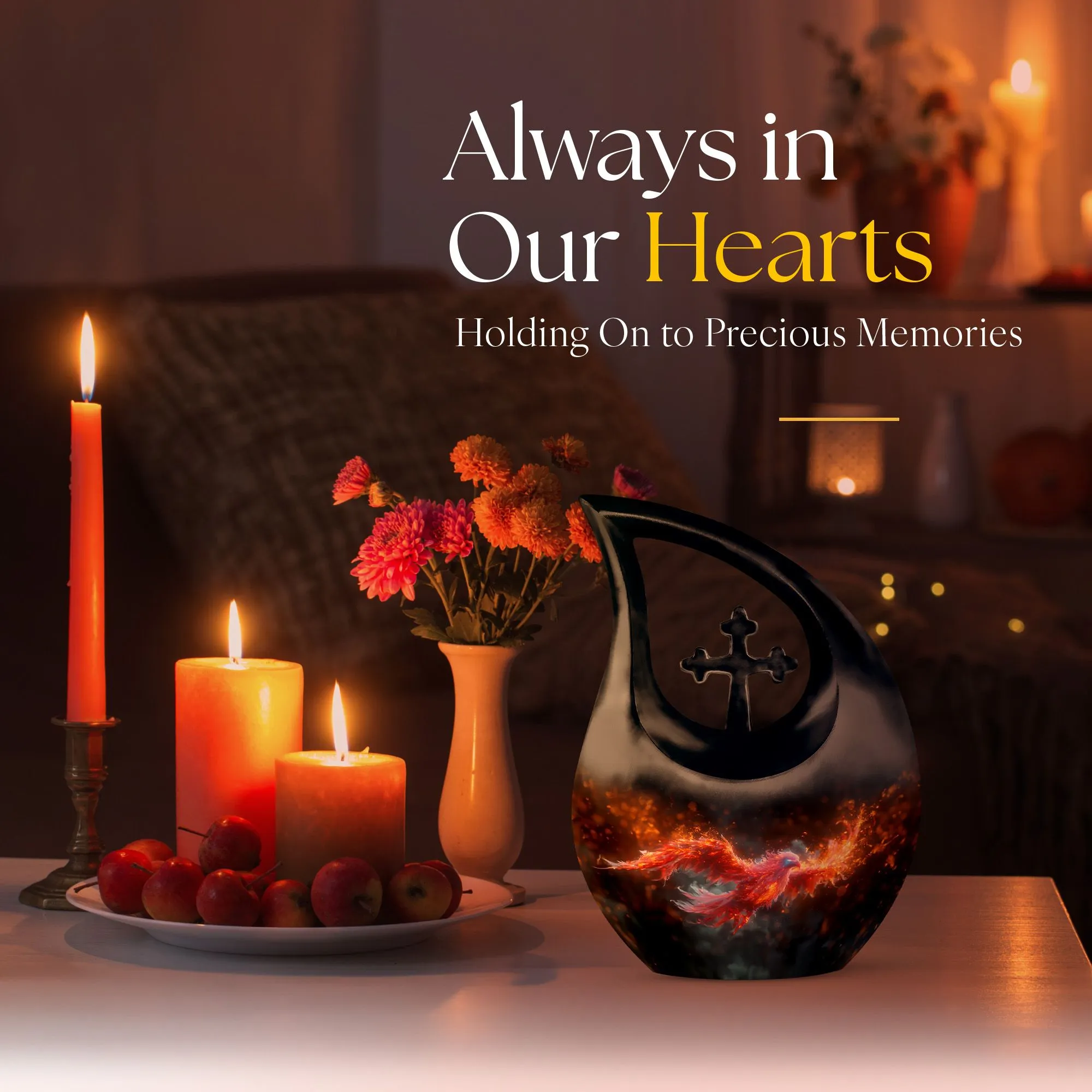 Blazing Phoenix Urn|  Containers Cremation Urn For Human Ashes