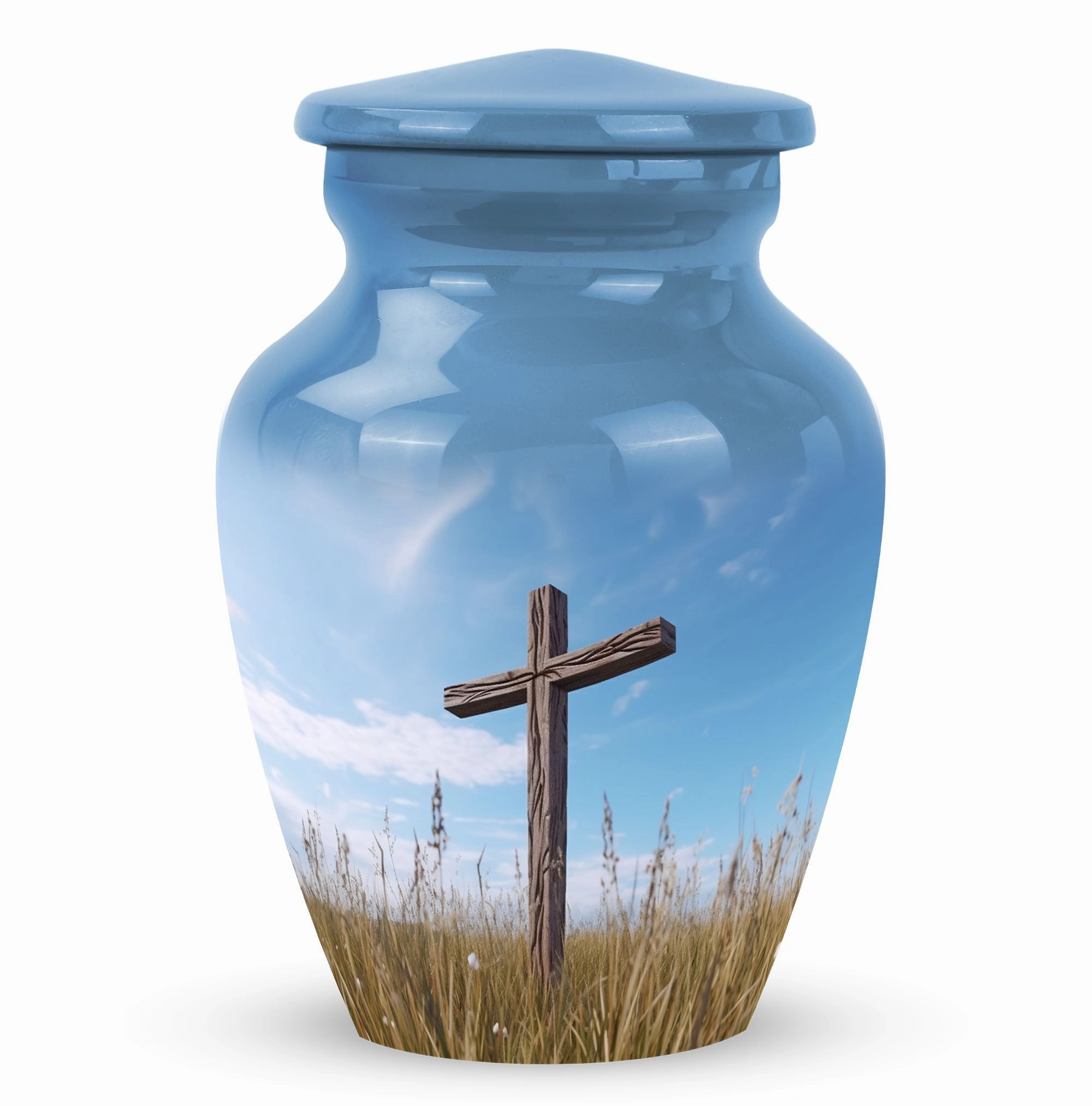 Blue Sky Christ Remembrance - Cremation Urn For Eternal Peace