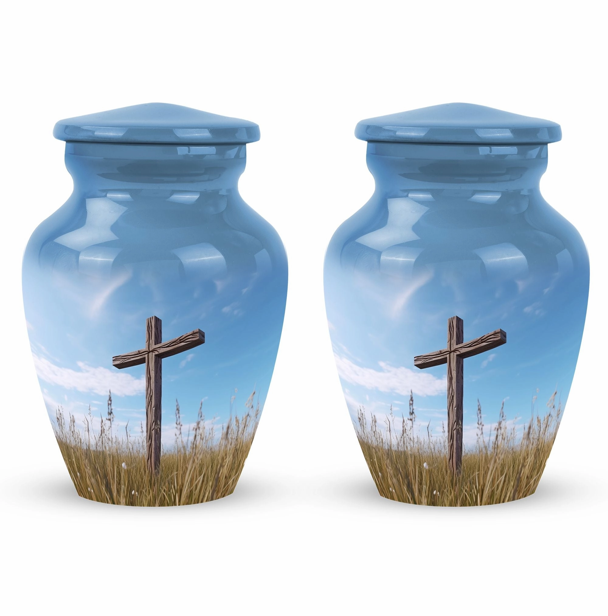 Blue Sky Christ Remembrance - Cremation Urn For Eternal Peace