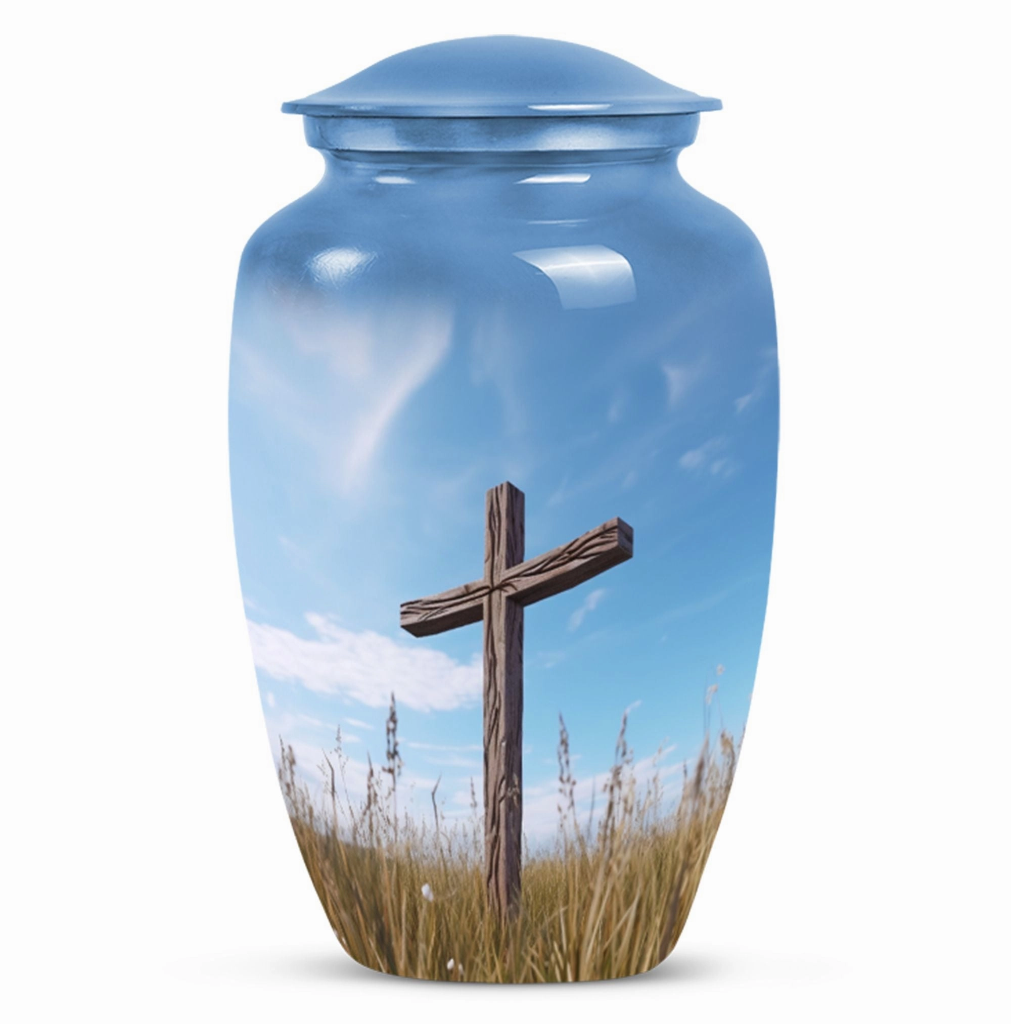 Blue Sky Christ Remembrance - Cremation Urn For Eternal Peace