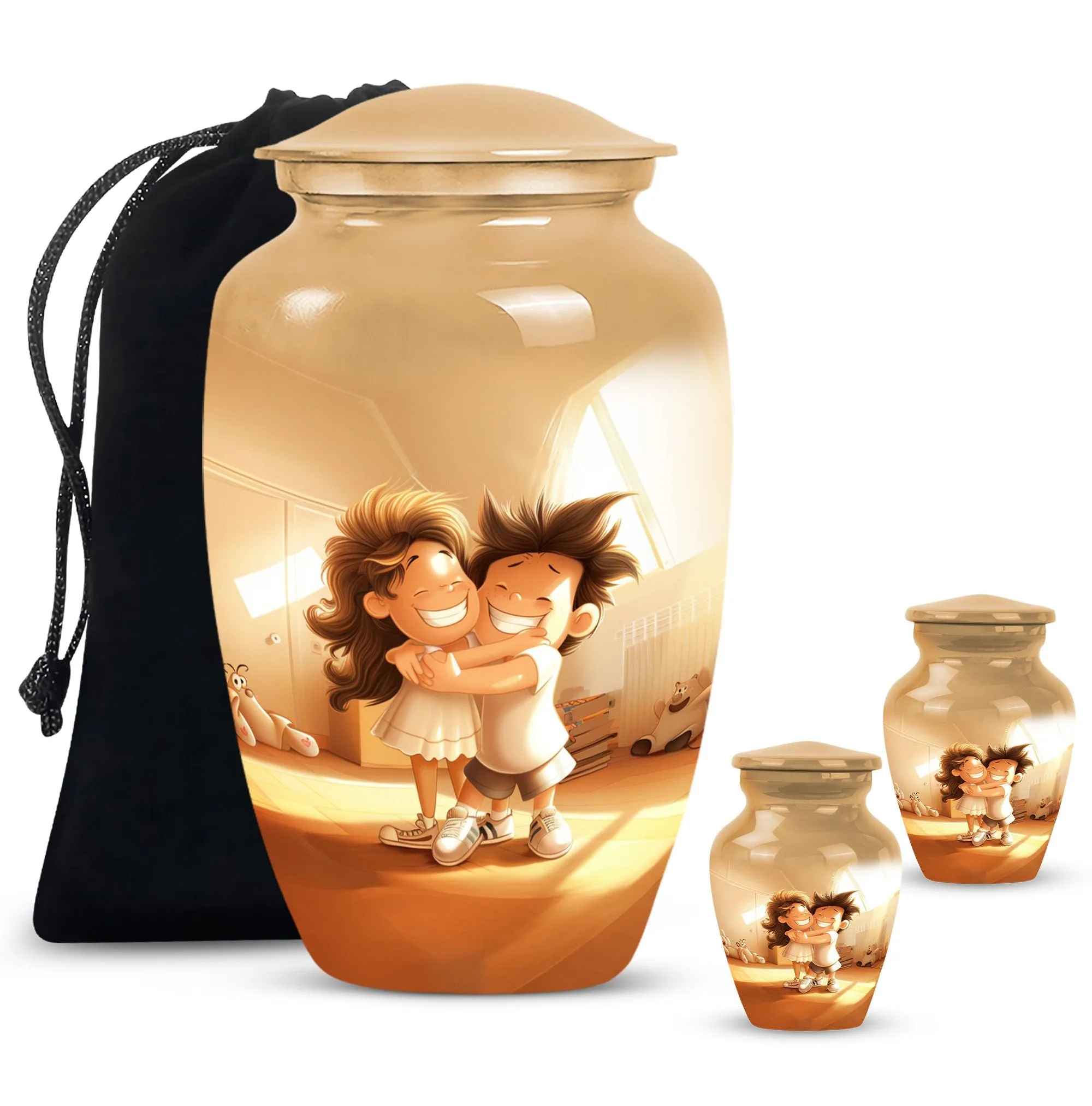 Brother and Sister Commemoration: Classic Memorial Urn