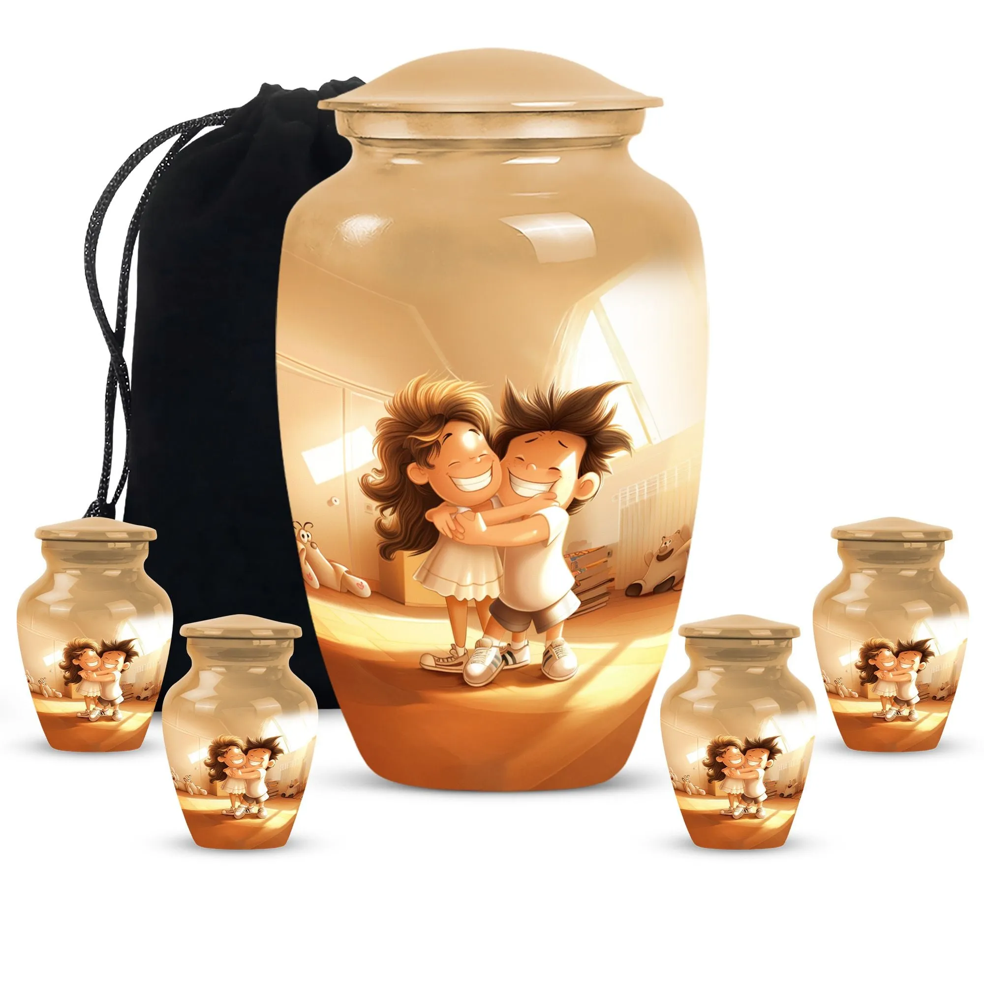 Brother and Sister Commemoration: Classic Memorial Urn