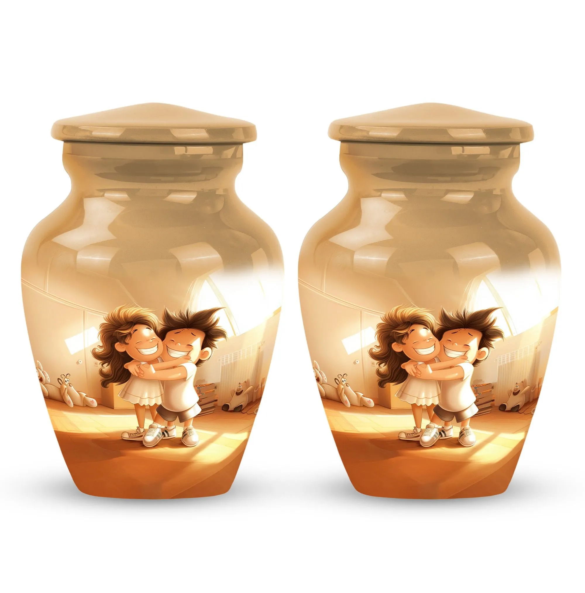 Brother and Sister Commemoration: Classic Memorial Urn