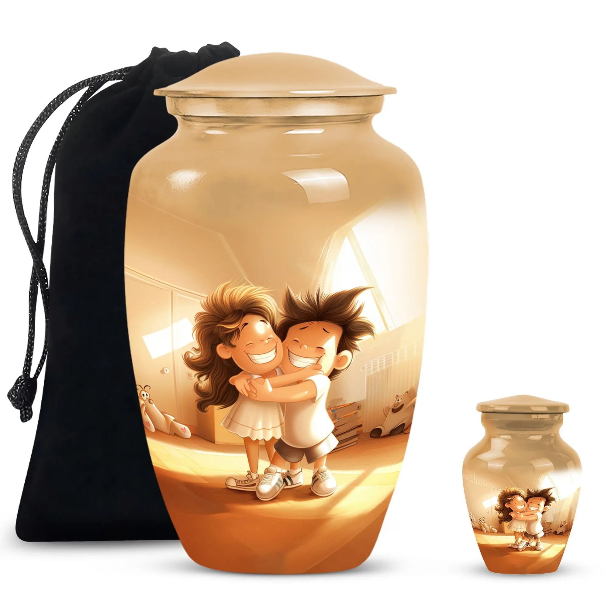 Brother and Sister Commemoration: Classic Memorial Urn