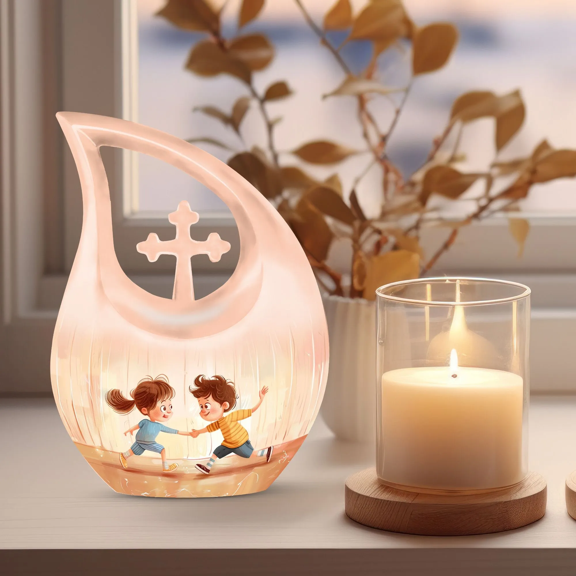 Brother And Sister Memorial Urn: Cremation Urn For Human Ashes