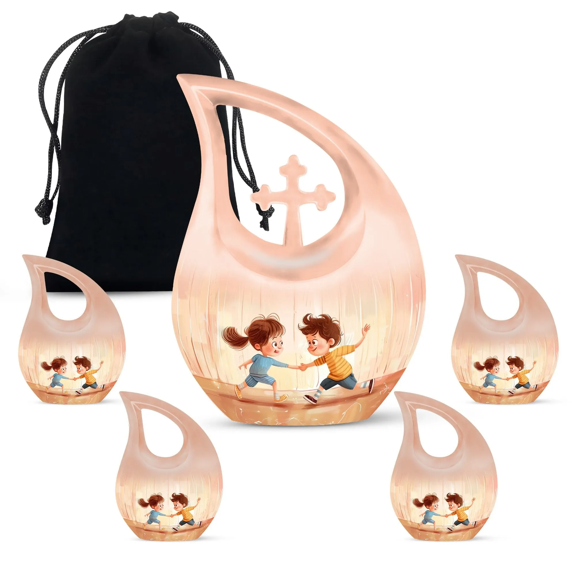 Brother And Sister Memorial Urn: Cremation Urn For Human Ashes