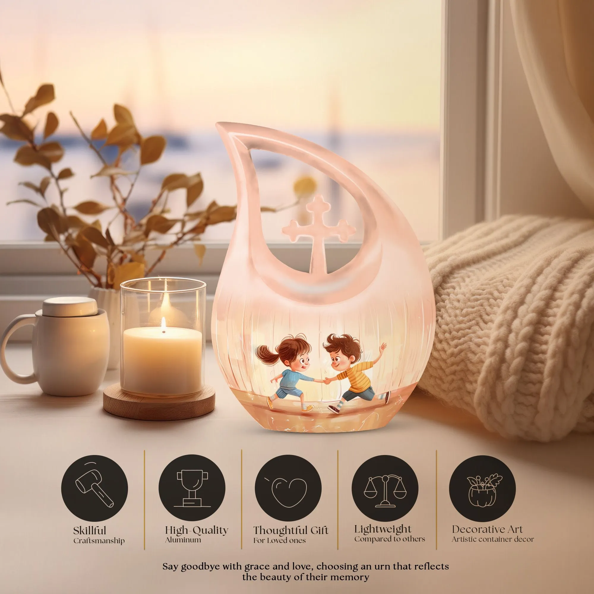 Brother And Sister Memorial Urn: Cremation Urn For Human Ashes