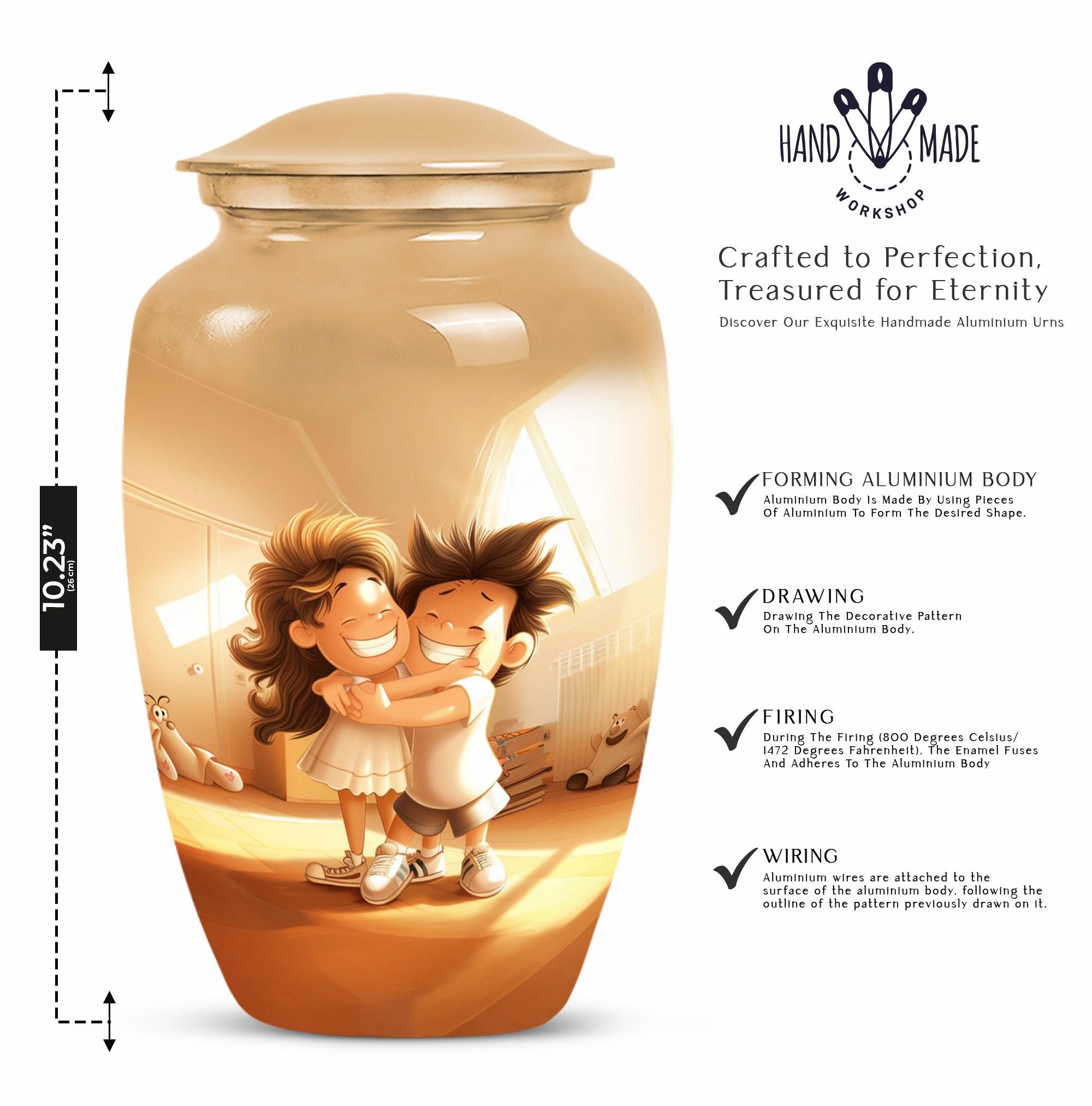 Brother and Sister Commemoration: Classic Memorial Urn