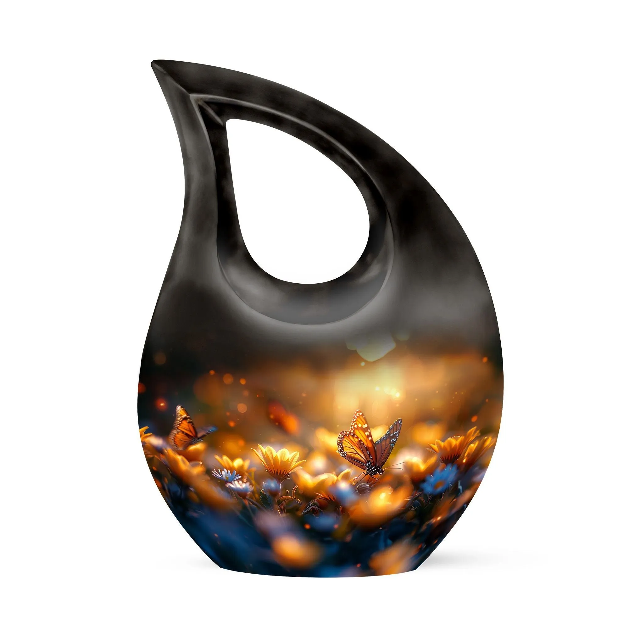 Butterfly Commemoration: Unique Mini Cross Drop Urn for Eternity