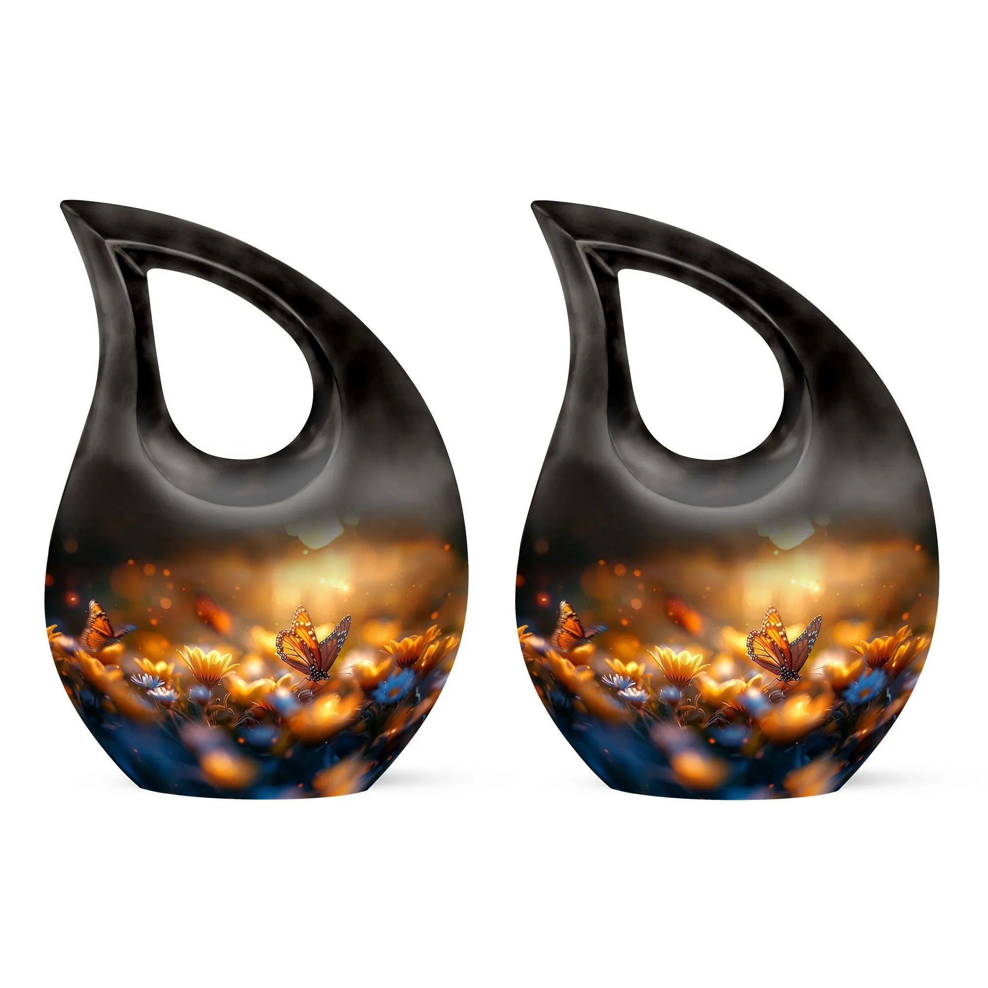 Butterfly Commemoration: Unique Mini Cross Drop Urn for Eternity