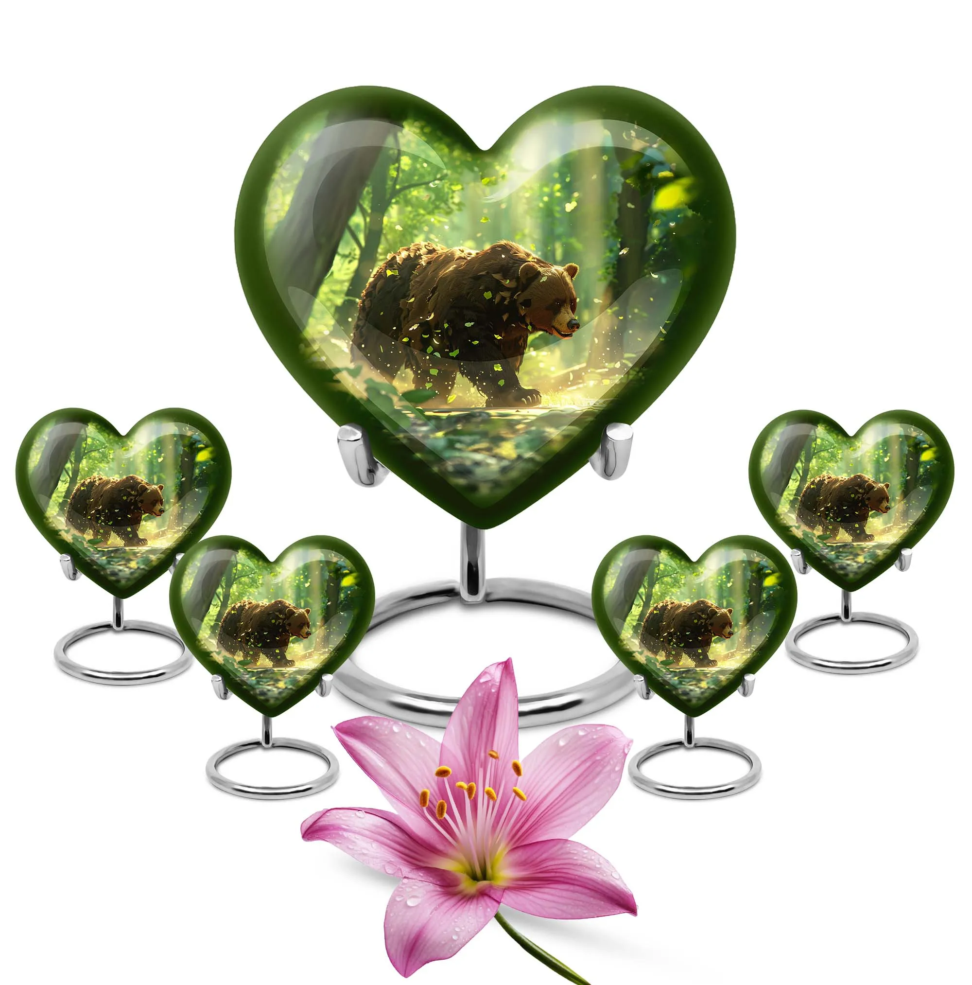 Butterfly Embrace - Majestic Men's Cremation Urn With Heart Theme