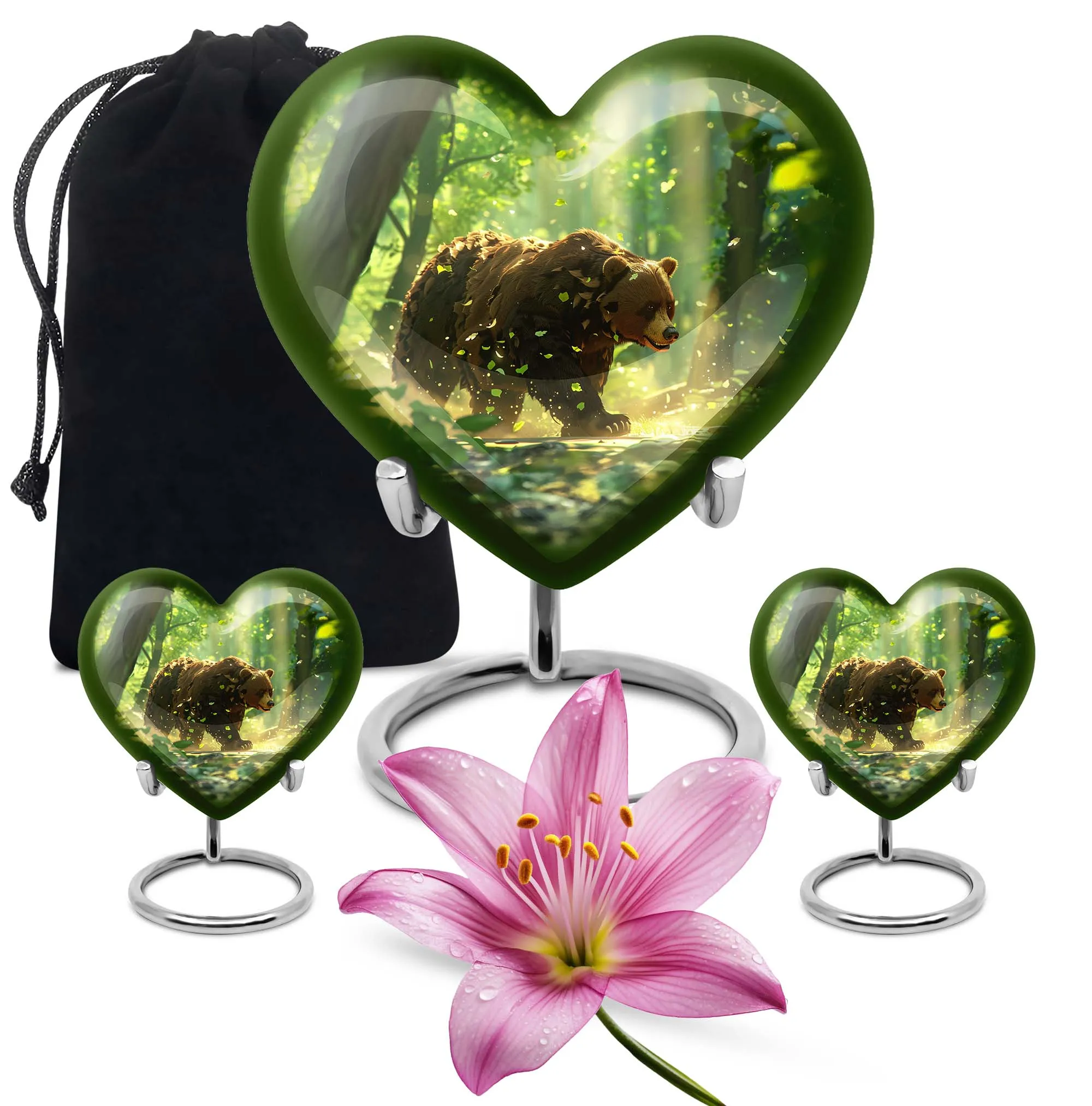 Butterfly Embrace - Majestic Men's Cremation Urn With Heart Theme