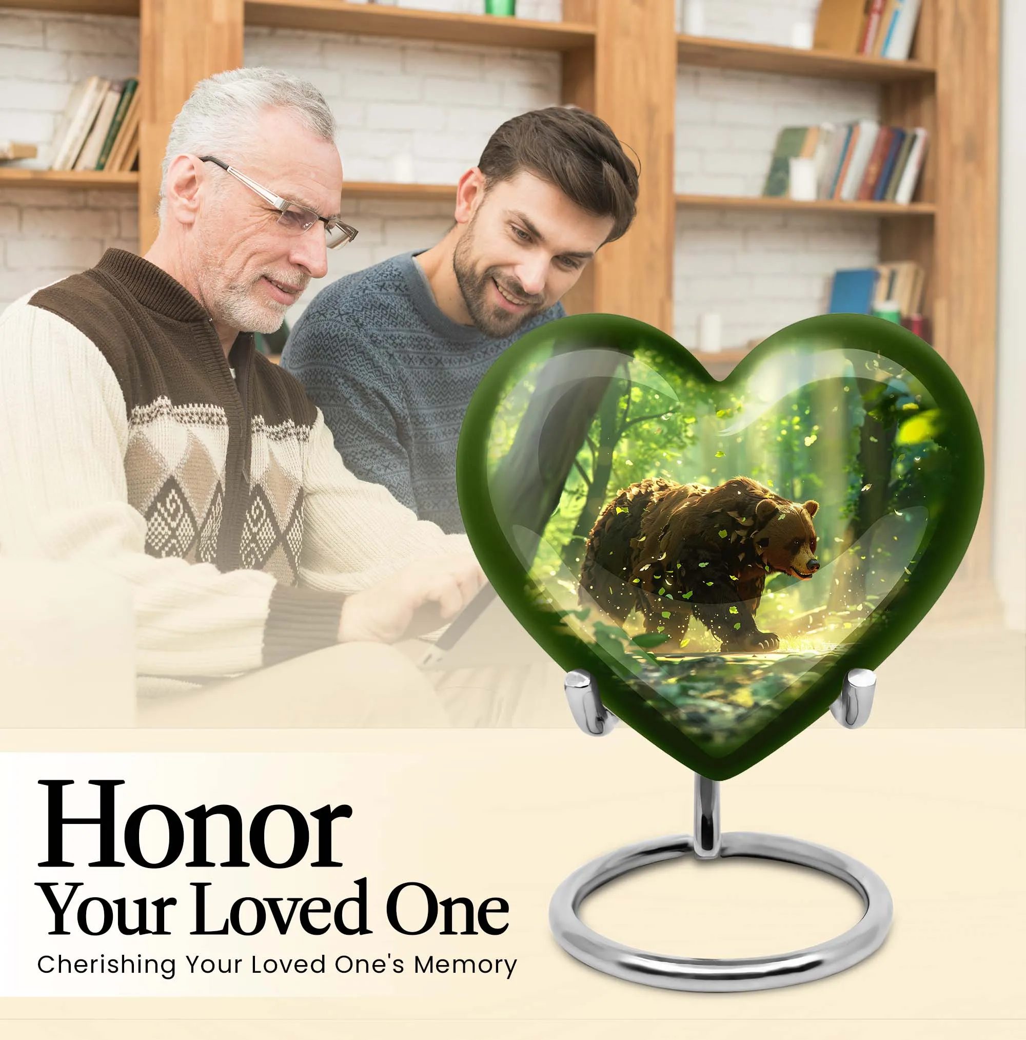 Butterfly Embrace - Majestic Men's Cremation Urn With Heart Theme