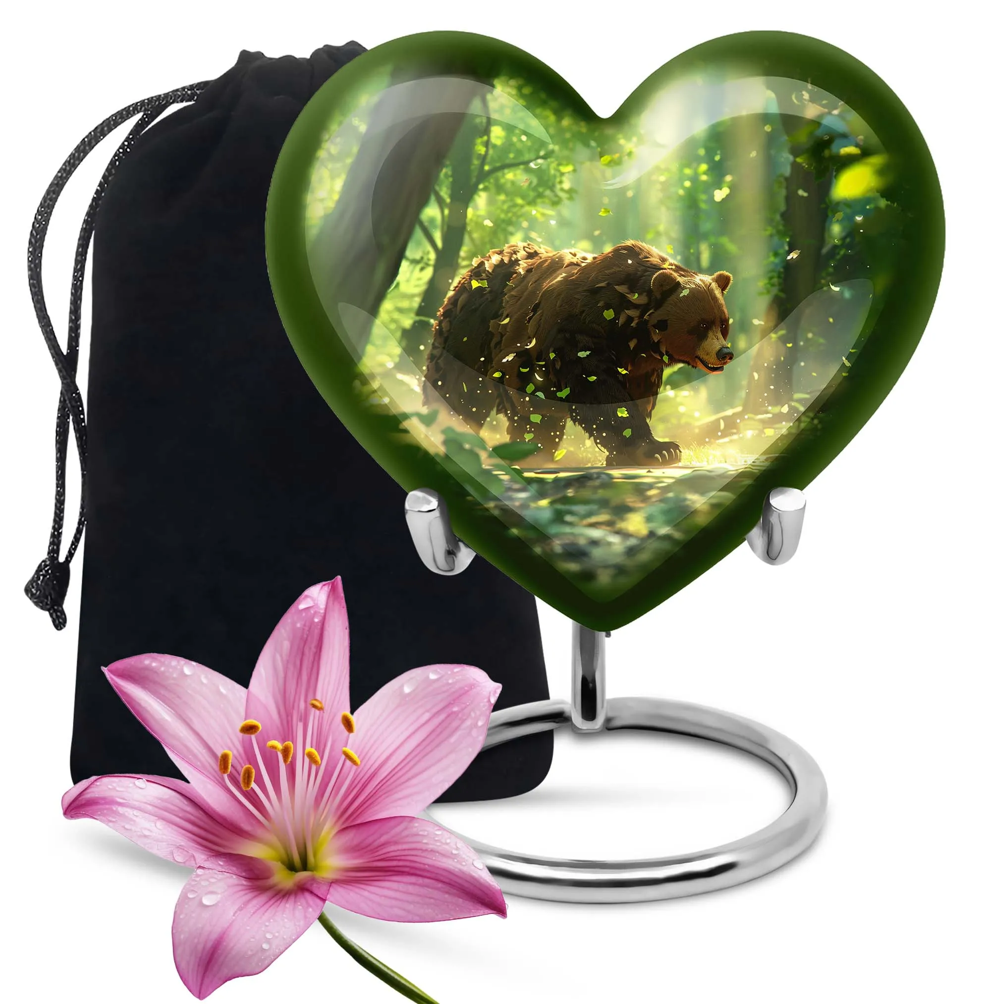 Butterfly Embrace - Majestic Men's Cremation Urn With Heart Theme