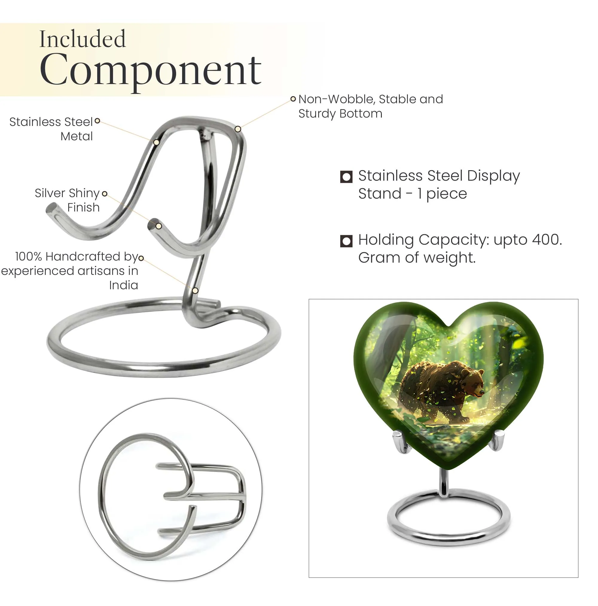 Butterfly Embrace - Majestic Men's Cremation Urn With Heart Theme