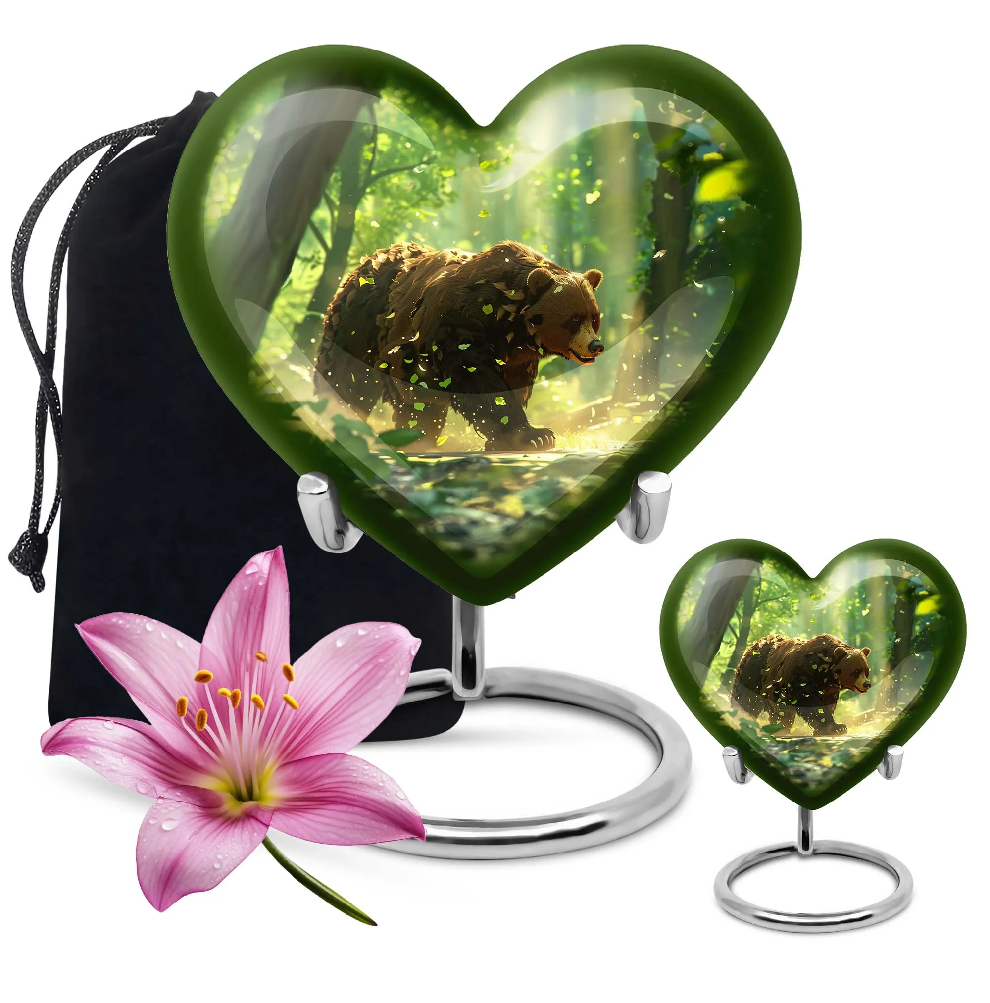 Butterfly Embrace - Majestic Men's Cremation Urn With Heart Theme