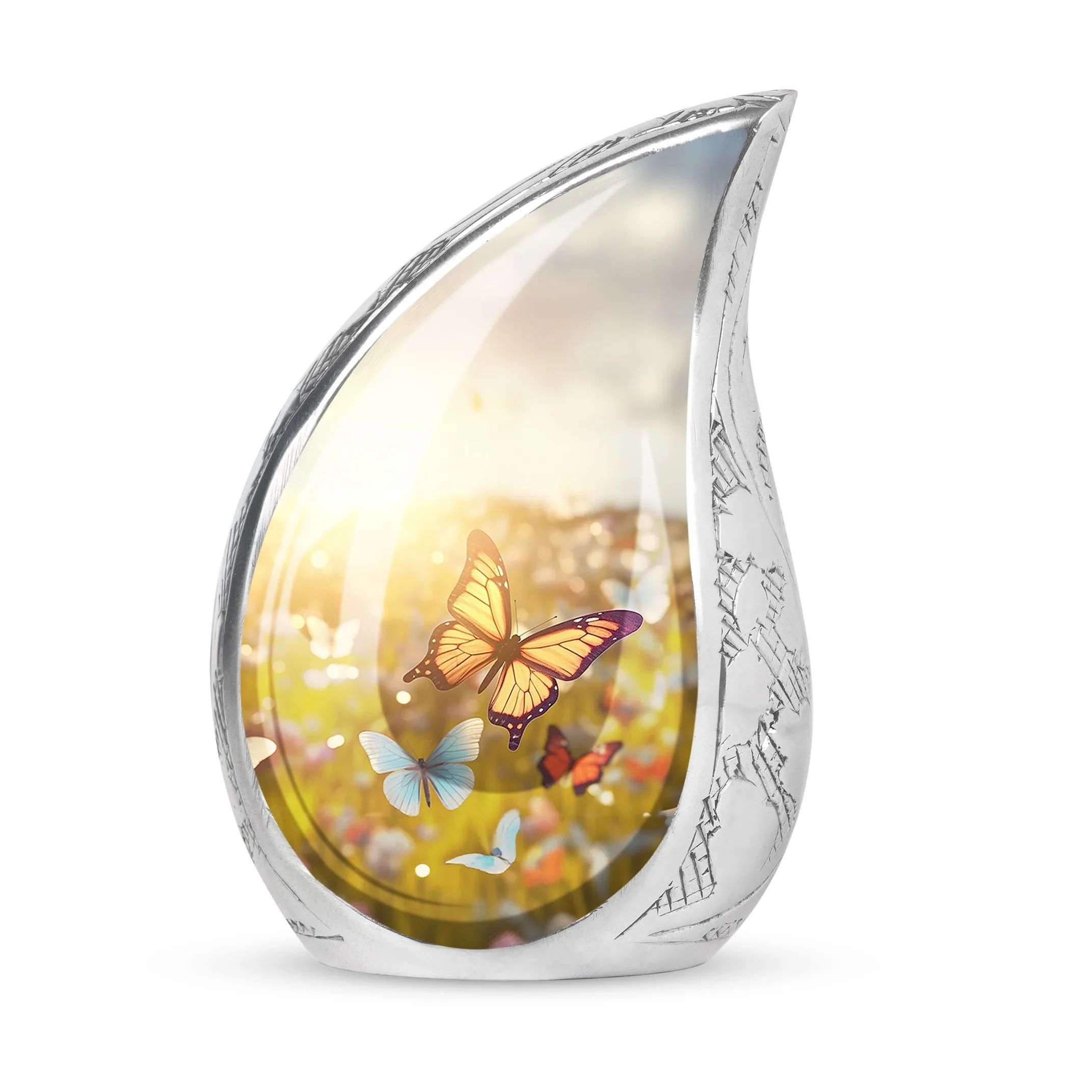 Butterfly in Meadow Eternal Remembrance Cremation Urn For Ashes