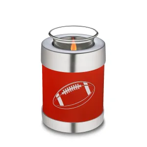 Candle Holder Embrace Bright Red Football Cremation Urn