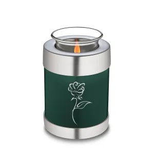 Candle Holder Embrace Green Rose Cremation Urn