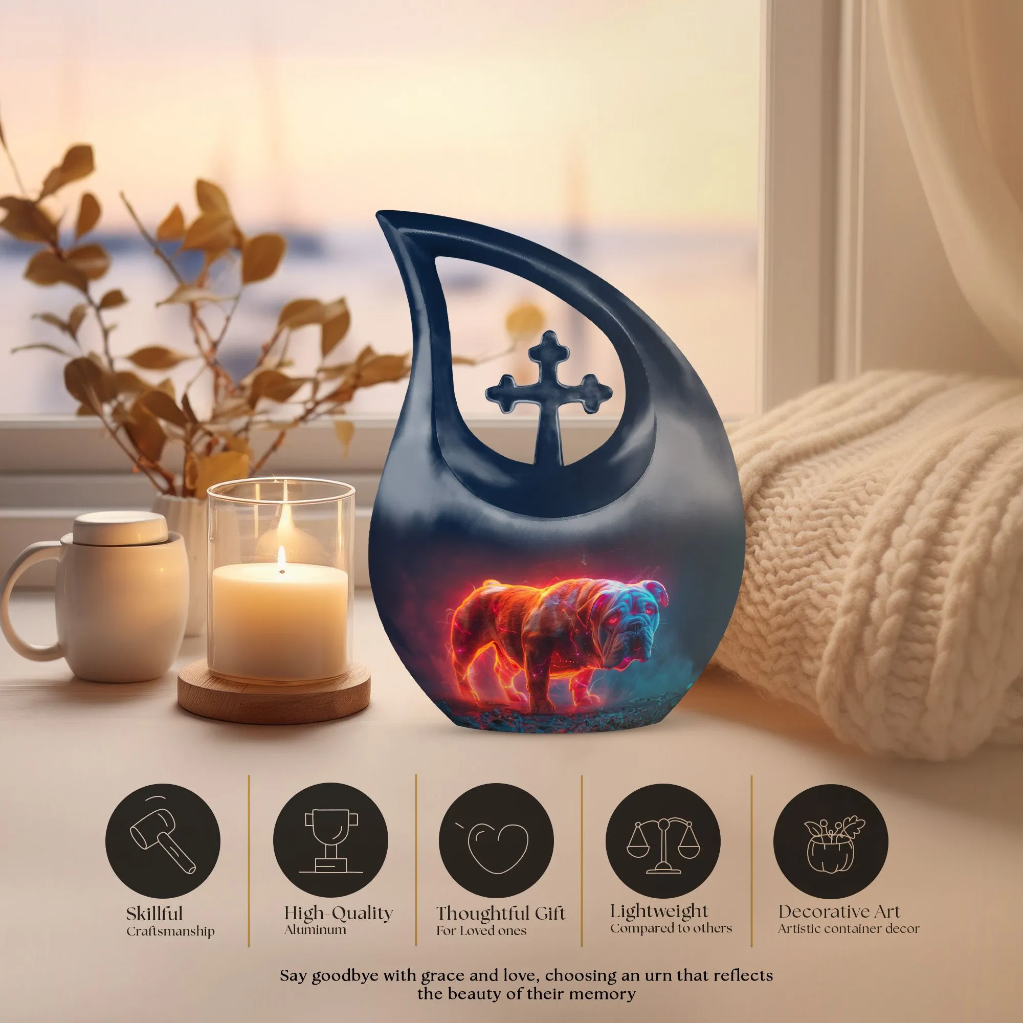 Canine Combustion Memorial Urn -Urns For Ashes For adults