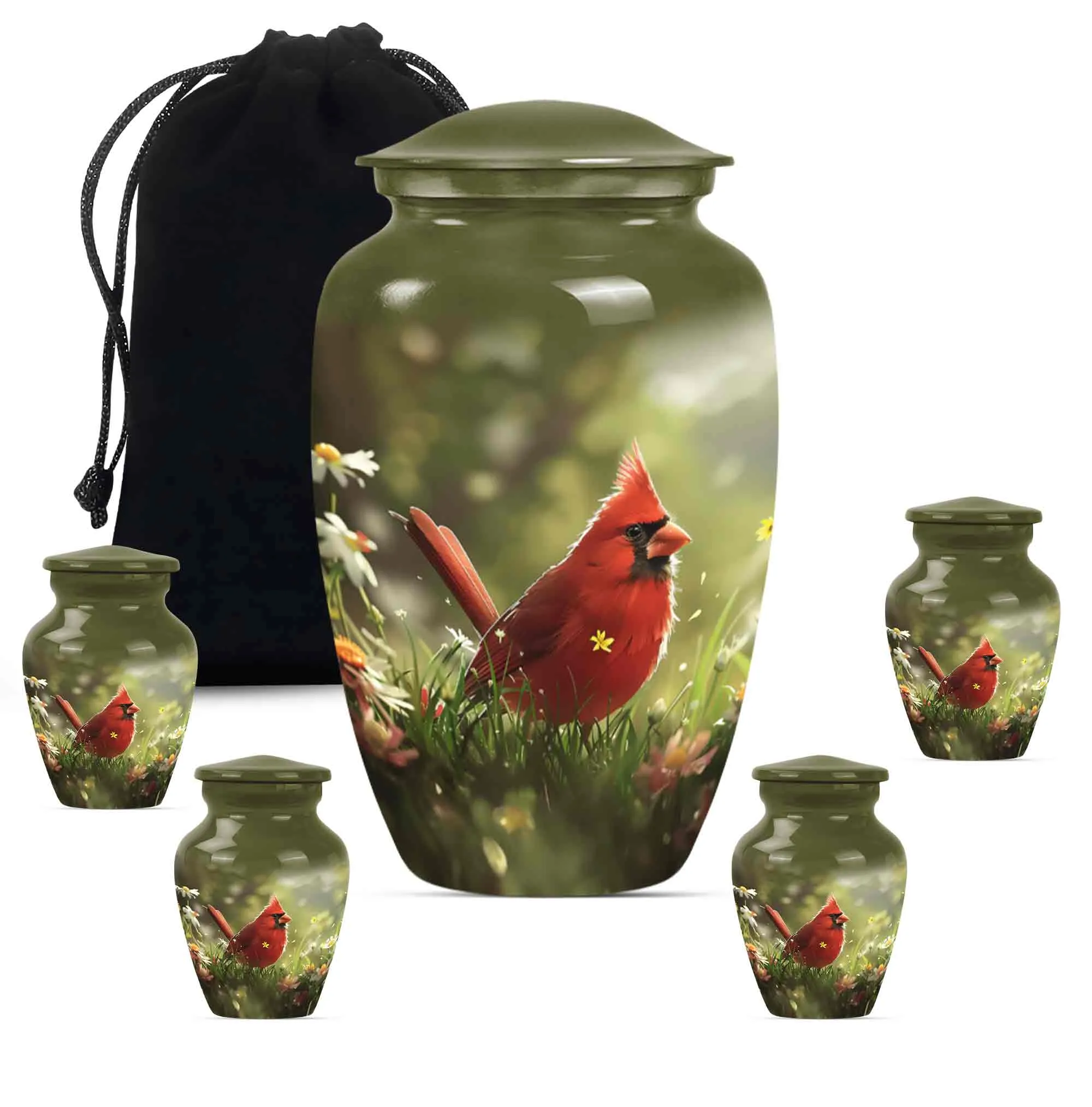 Cardinal Bird Cremation Cool Urns For Ashes Memorial & Funeral Urn