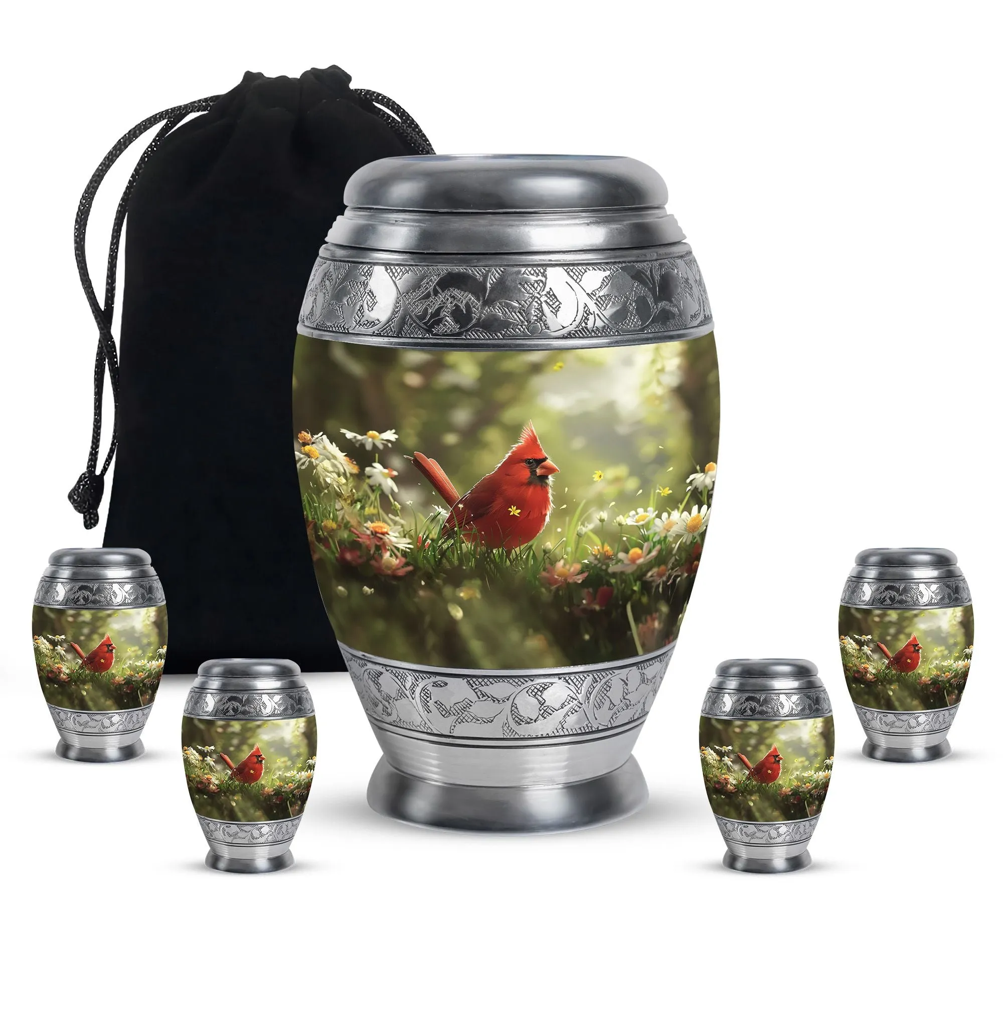 Cardinal Bird Cremation Cool Urns For Ashes Memorial & Funeral Urn