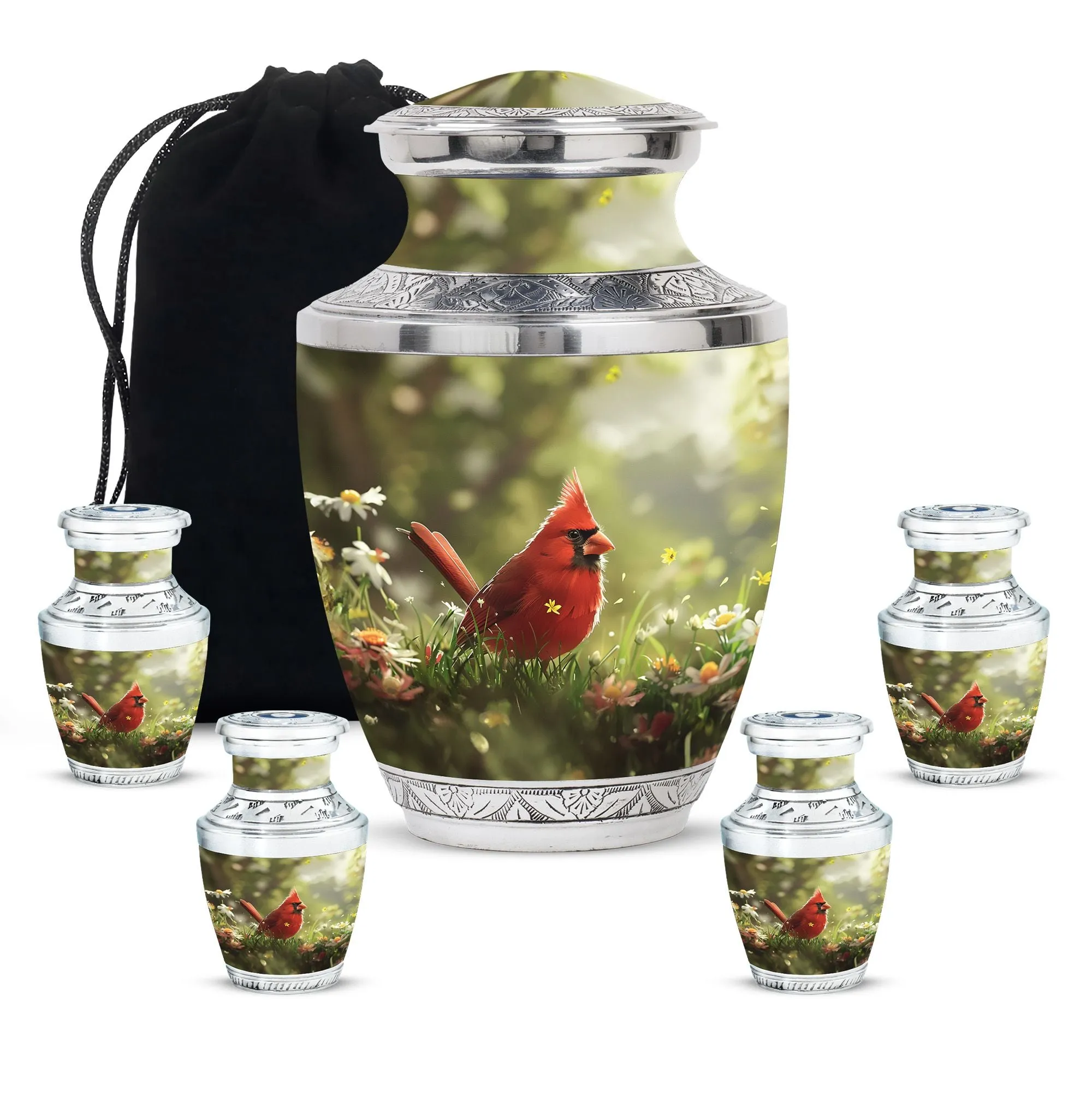 Cardinal Bird Cremation Cool Urns For Ashes Memorial & Funeral Urn